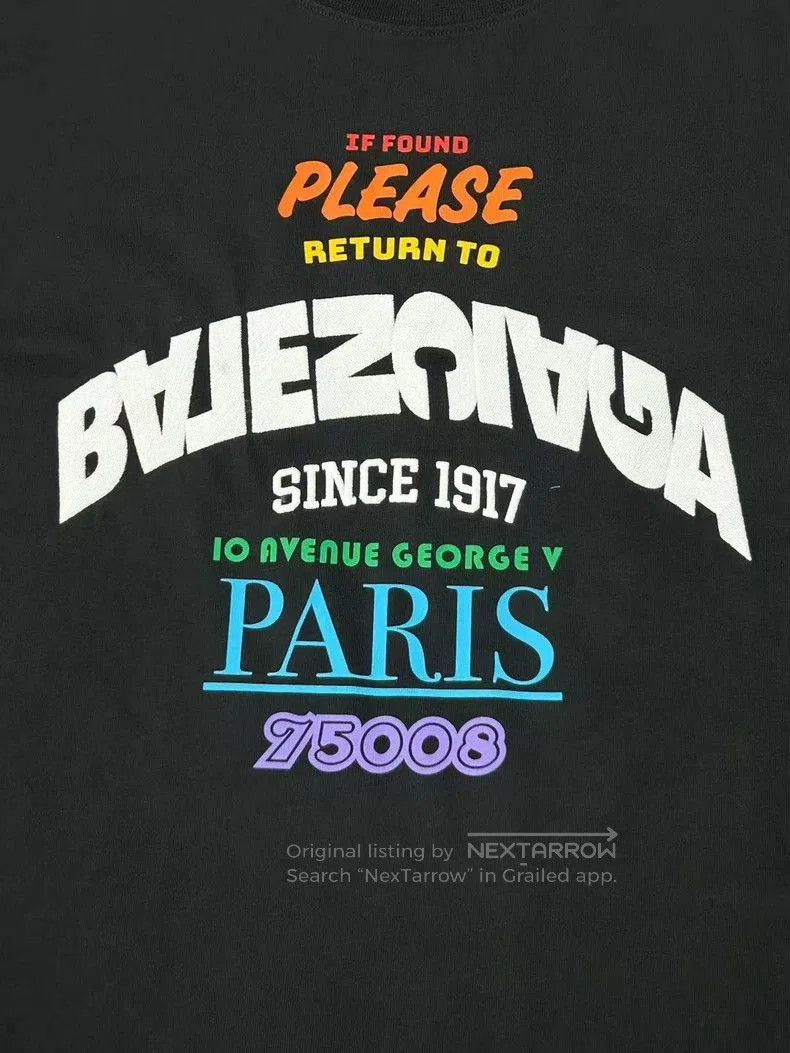 Balenciaga Balenciaga 25SS Rainbow Logo Short Sleeve. Size US XL / EU 56 / 4 - 3 Thumbnail