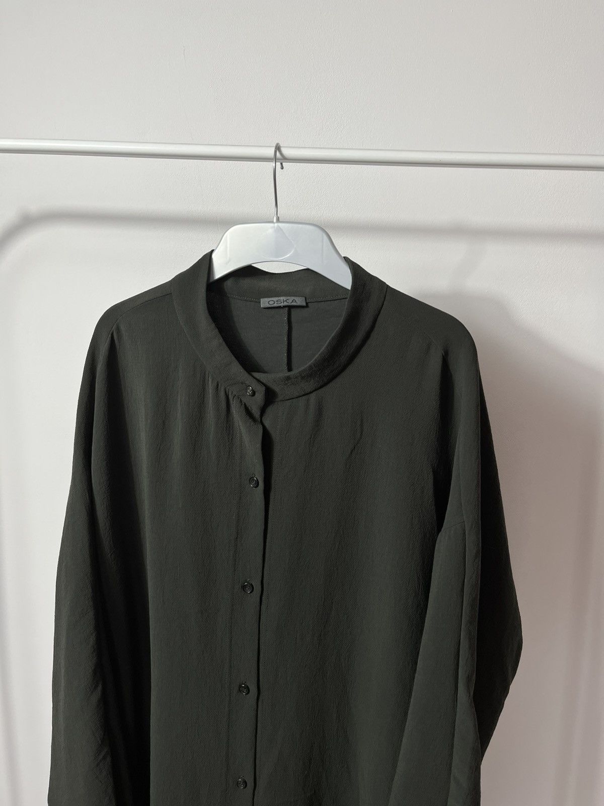 OSKA OSKA Dark Green Oversized Long Shirt Dress Size 3 Size L / US 10 / IT 46 - 2 Thumbnail