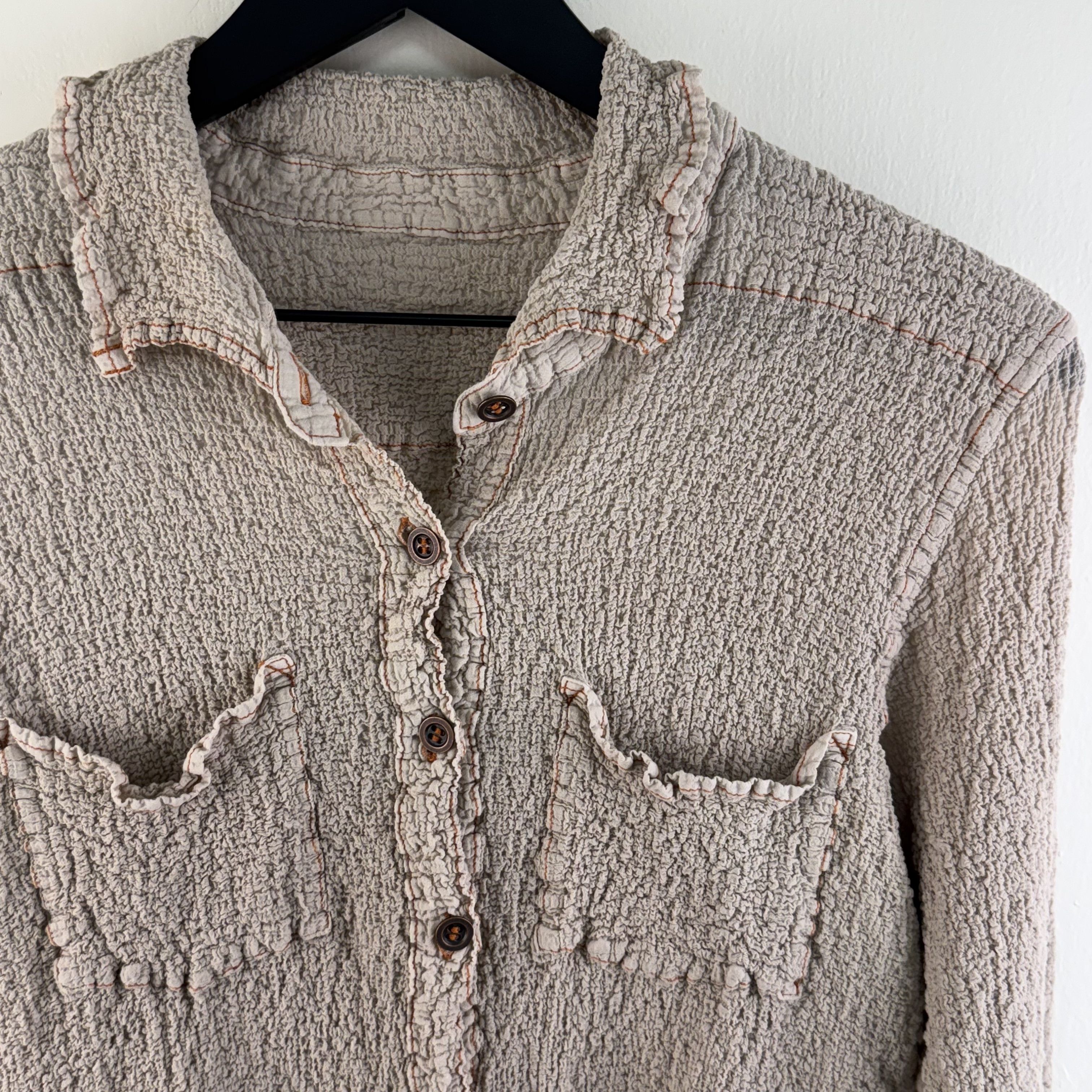 Issey Miyake Issey Miyake Me Cauliflower Long Sleeve Shirt Size S / US 4 / IT 40 - 3 Thumbnail