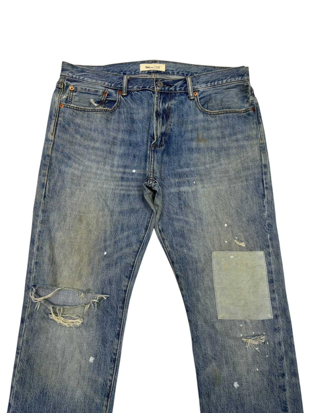 Kapital VINTAGE GAP PATCHWORK DISTRESSED DENIM JEANS Size US 35 - 3 Thumbnail