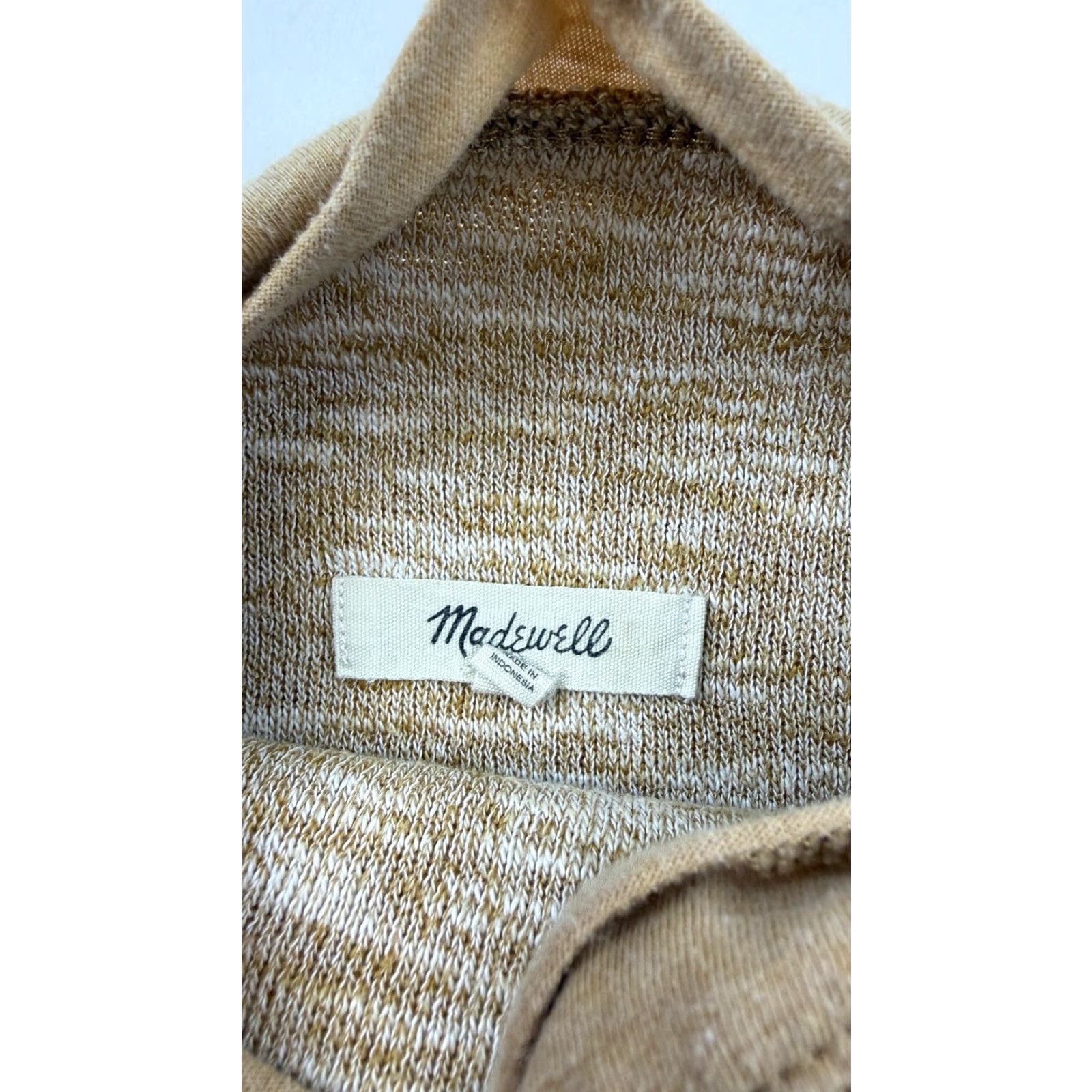 Madewell MADewell Sweater Womens Small Beige Mock Neck Long Sleeve Knit Pullover Solid Casual Fall Winter Knit Size S / US 4 / IT 40 - 4 Thumbnail