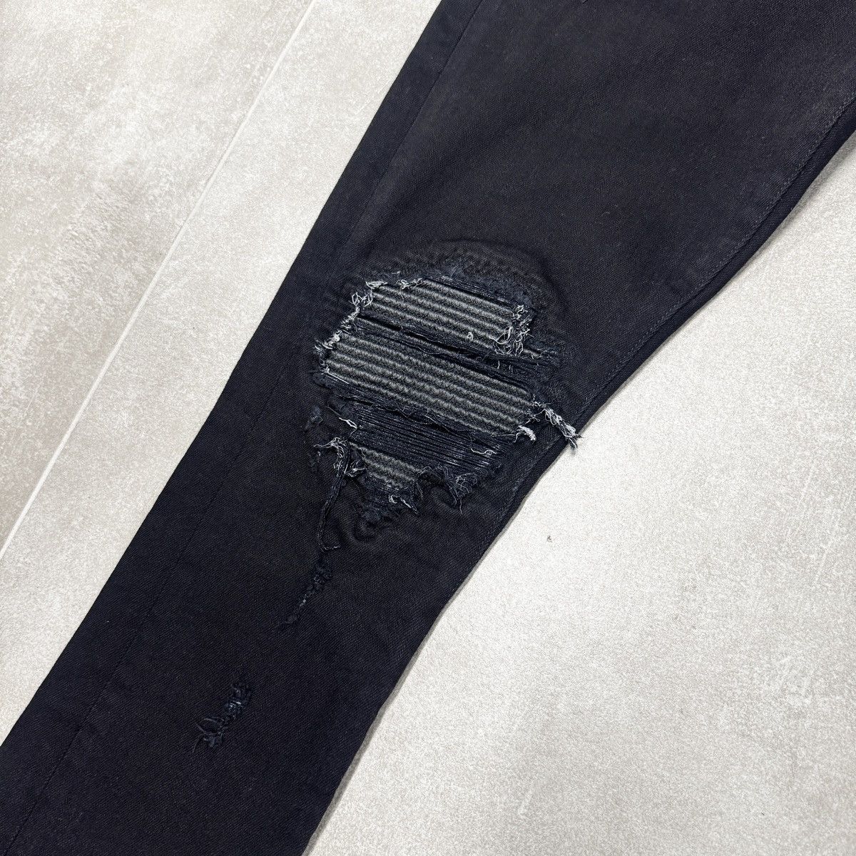 Amiri Amiri MX1 Leather Panelled Jeans In Black RRP £950 Size US 30 / EU 46 - 3 Thumbnail