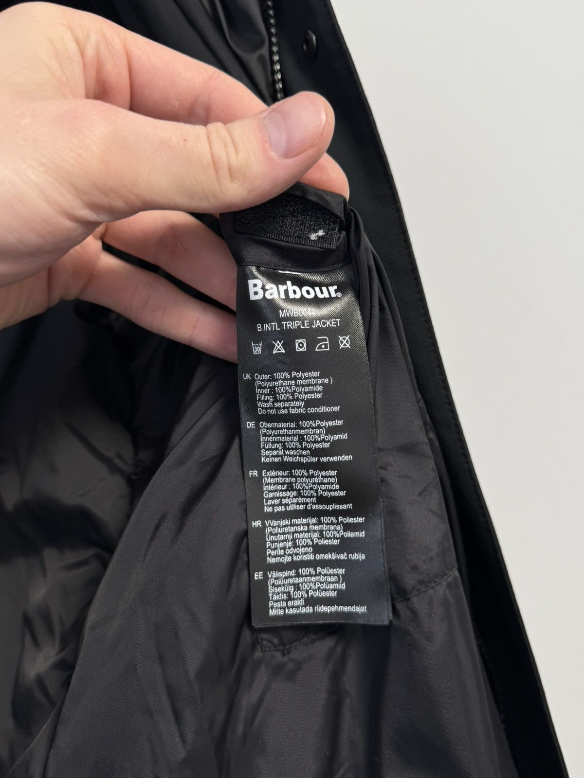 Barbour Barbour Triple Black Mens Hooded Bomber Biker Jacket Coat Size US L / EU 52-54 / 3 - 20 Thumbnail