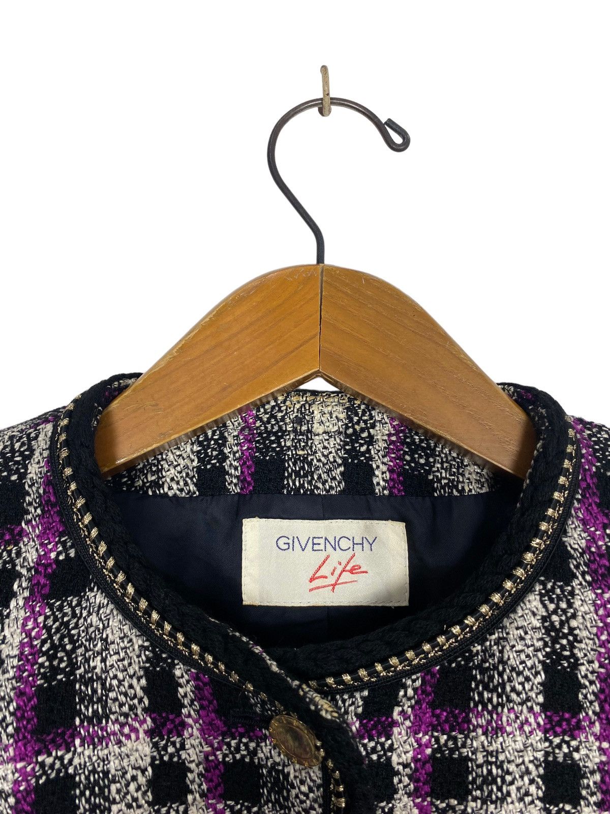 Givenchy Rare‼️ Vintage Givenchy Life Tweed Wool Jacket Size M / US 6-8 / IT 42-44 - 6 Thumbnail