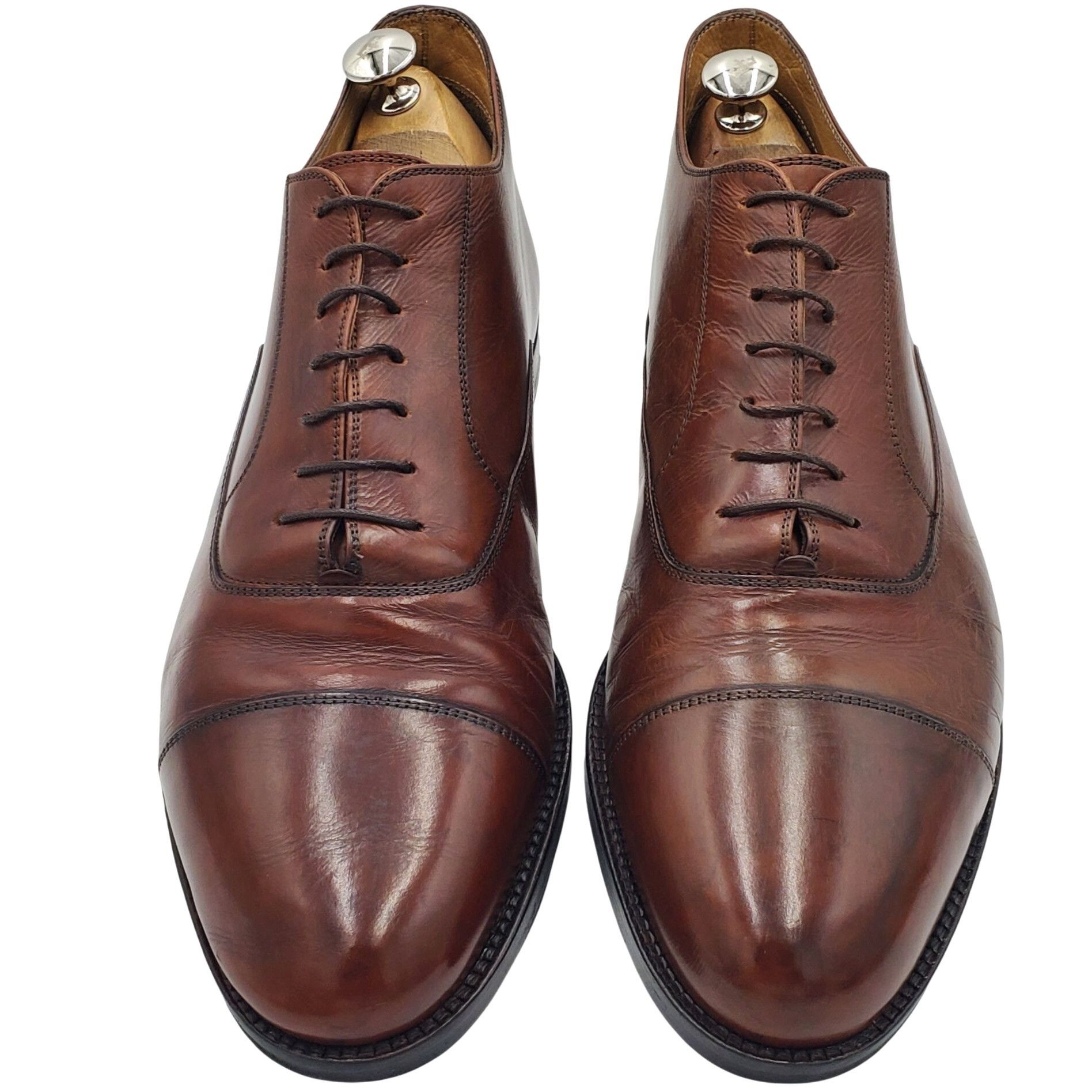 Cole Haan Italy Bragano Cole Haan Men's size 11.5 brown leather cap to Size US 11.5 / EU 44-45 - 3 Thumbnail