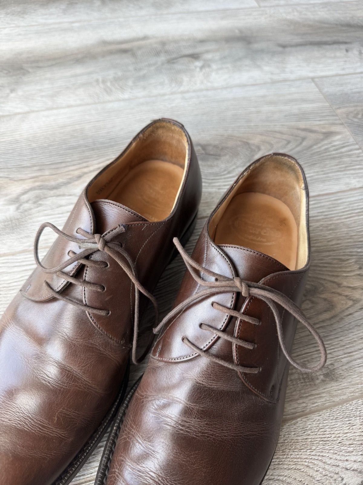 Church's Church's Sawdley Brown Leather Derby Brogue Size US 10 / EU 43 - 19 Thumbnail
