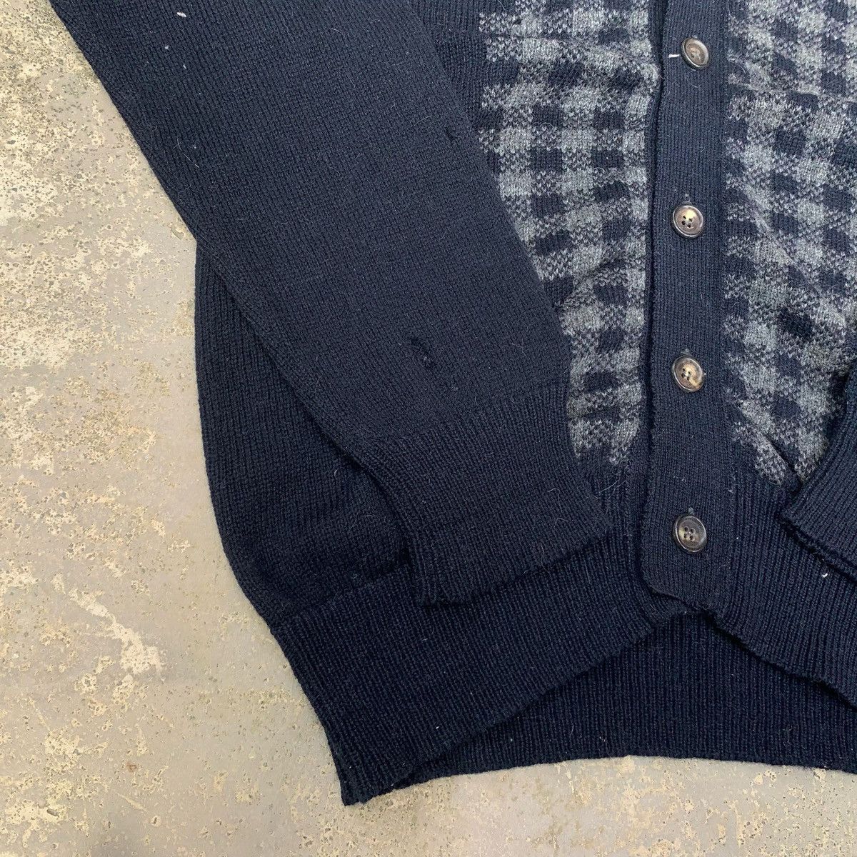 Rare! Vintage Distressed 90s Comme Des Garcons Wool Cardigan