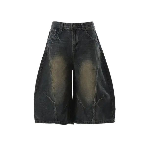 Vintage VIBE Vintage baggy washed silhouette machete denim shorts Size US 32 / EU 48 - 1 Thumbnail