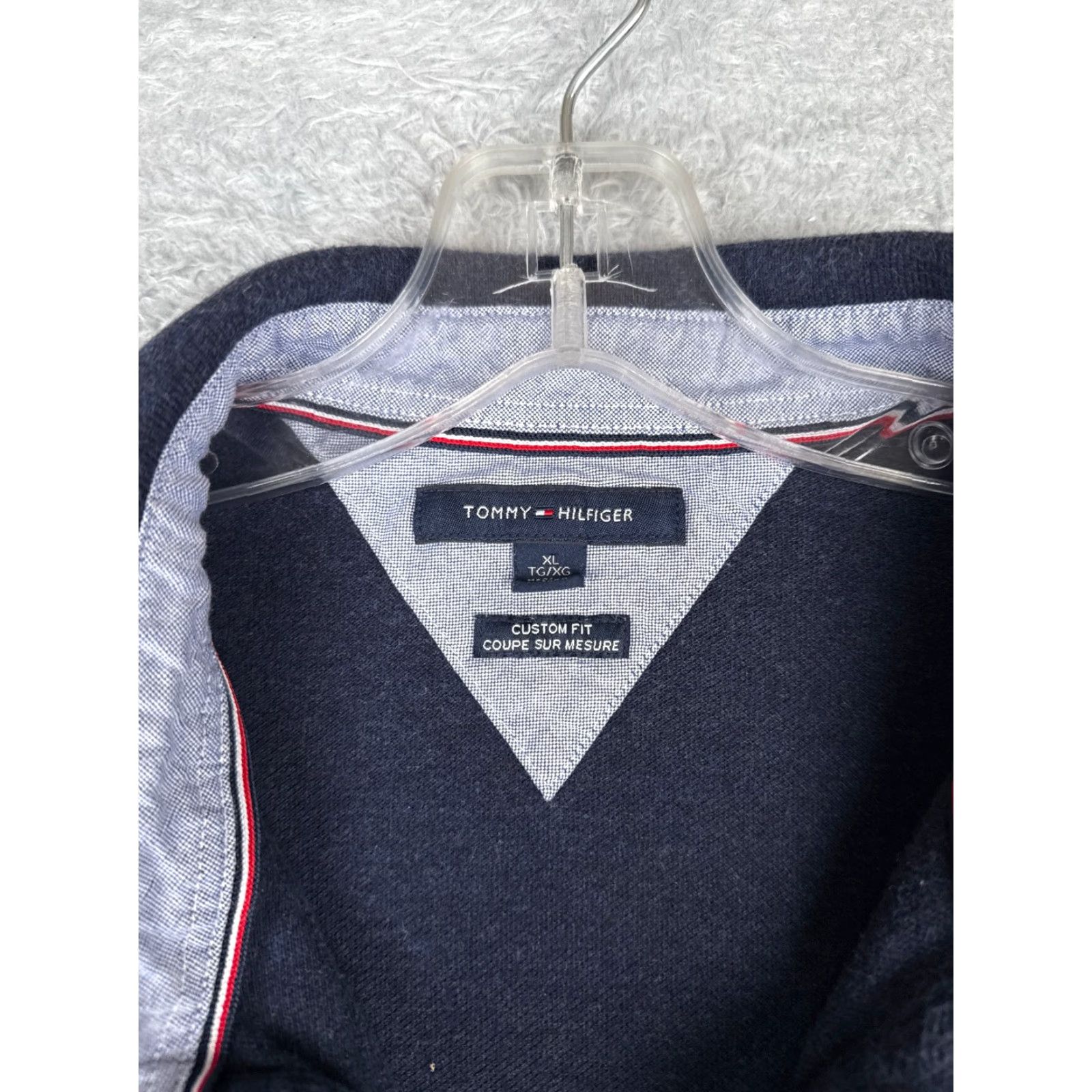 Tommy Hilfiger Tommy Hilfiger Polo Shirt Men XL Blue 100% Cotton Slim Fit Polo Shirt Short Sleeve Logo Embroidered Modern American Sports Casual Size US XL / EU 56 / 4 - 7 Thumbnail