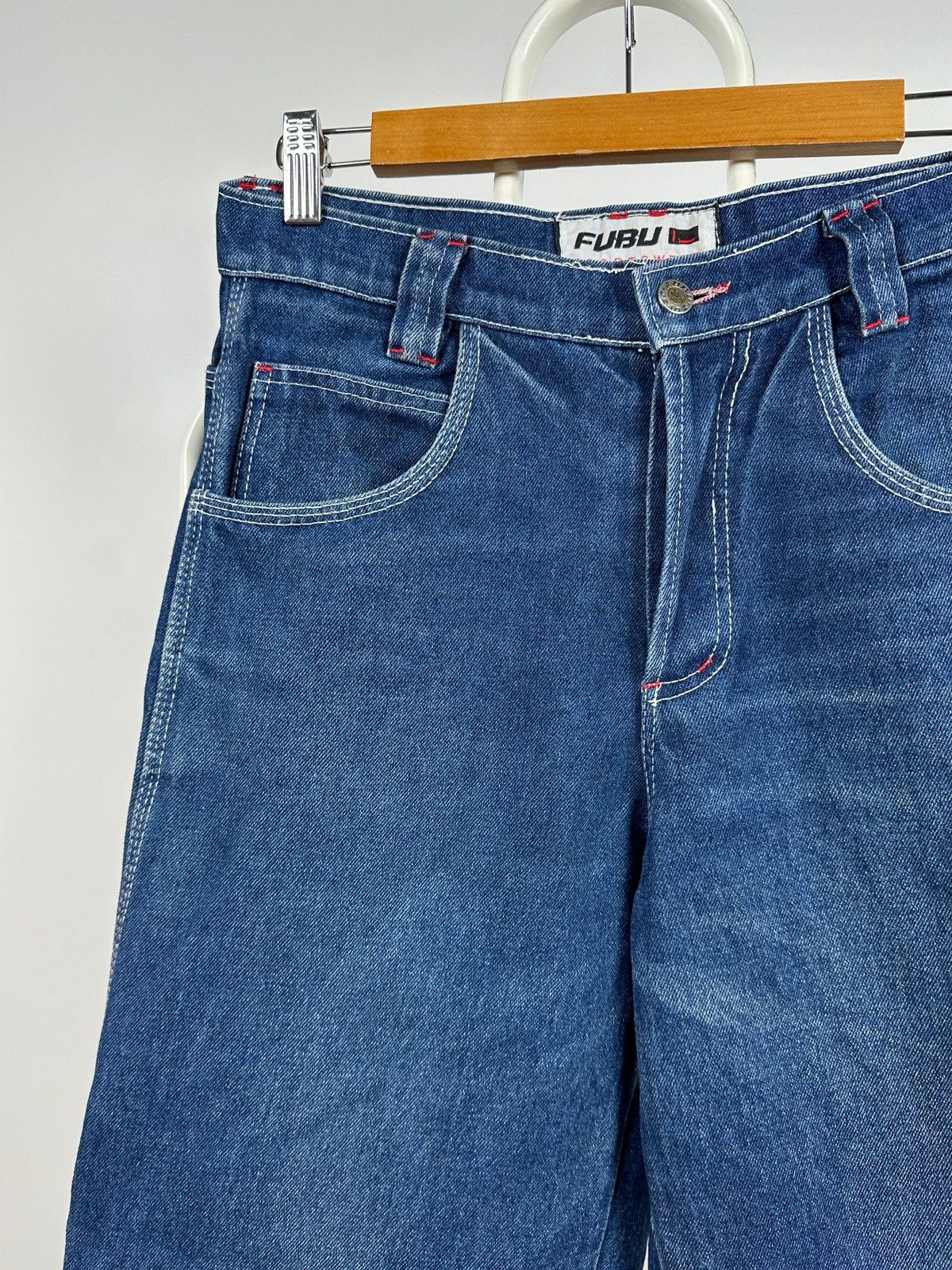 Fubu Vintage Fubu Sports Cargo Baggy Denim Pants Rap Style Size US 28 / EU 44 - 7 Thumbnail