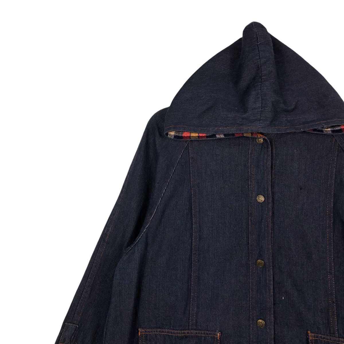 Japanese Brand 📌Vintage Denim Jacket Biker Design Valley Co Hoodie Size US M / EU 48-50 / 2 - 8 Thumbnail