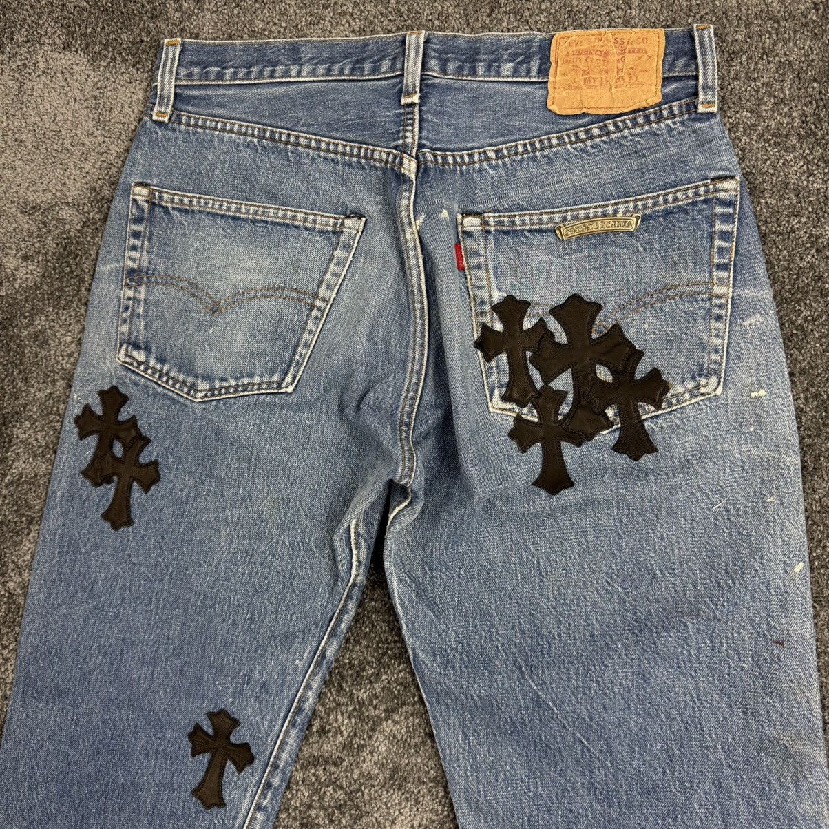 Chrome Hearts Chrome Hearts Levi’s 501 Cross Patch Denim Jeans Size US 33 - 4 Thumbnail