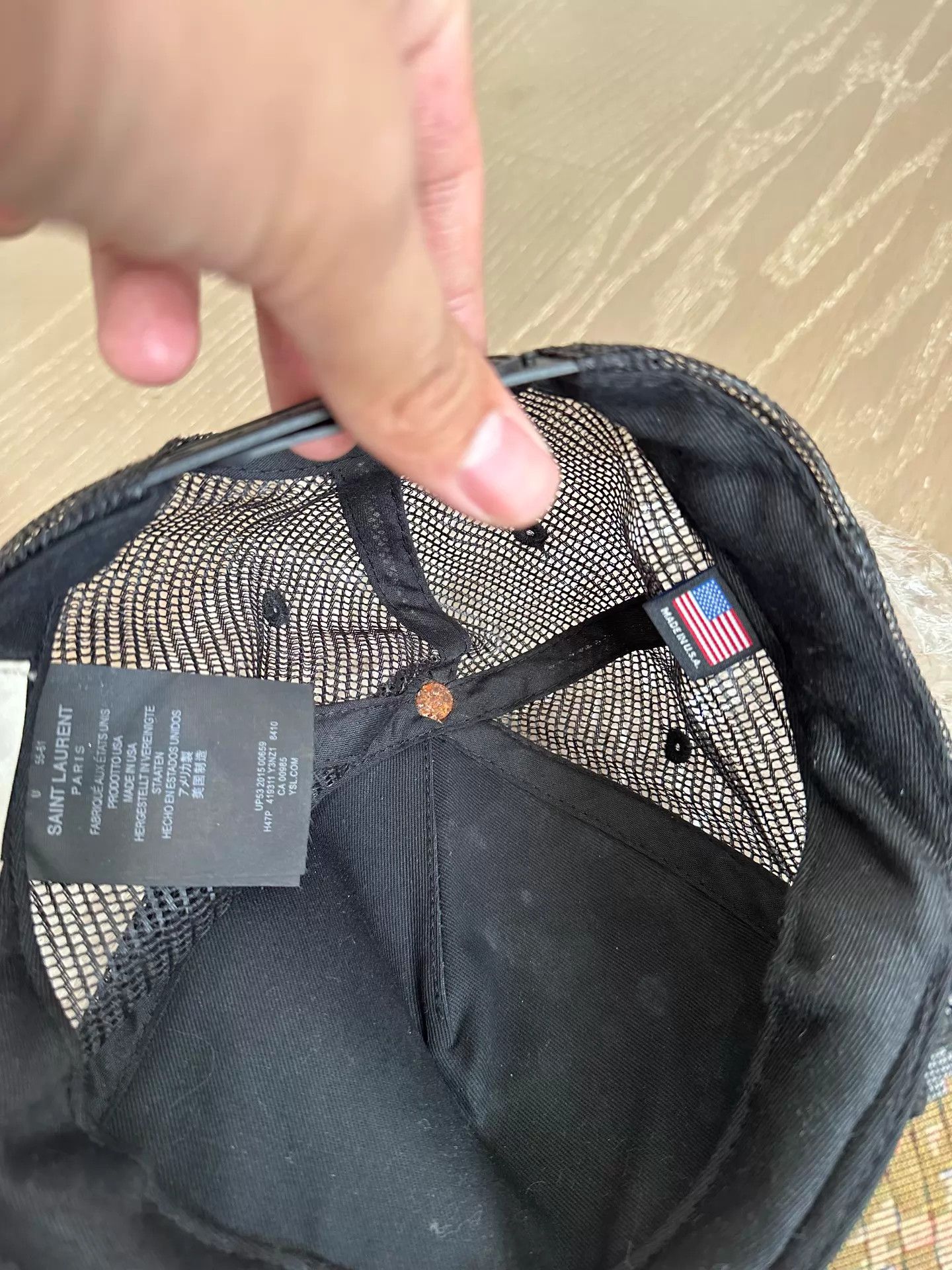 Saint Laurent Paris Saint Laurent SLP Eagle Flag Baseball Cap Size ONE SIZE - 4 Thumbnail