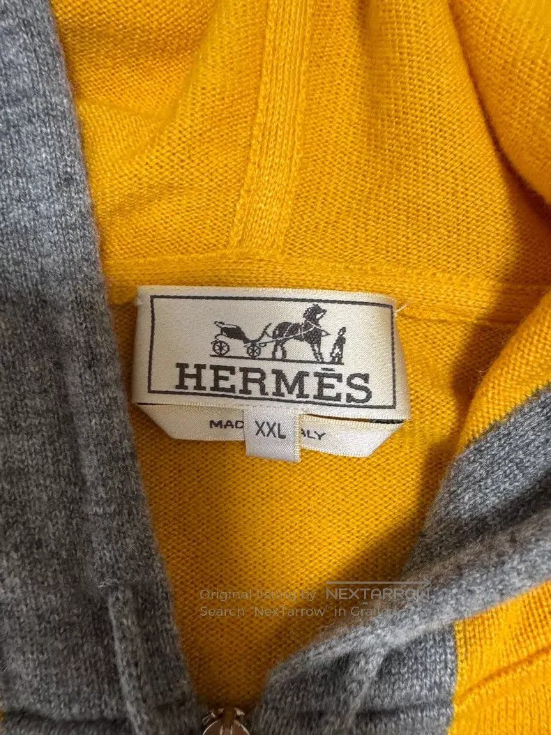 Hermes Hermes Cashmere overcoat, cashmere hooded cardigan Size US XXL / EU 58 / 5 - 7 Thumbnail