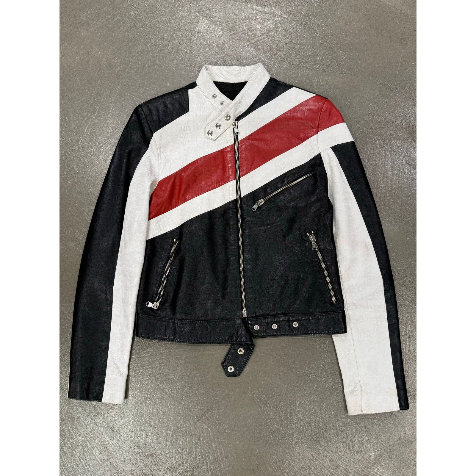 Dolce & Gabbana S/S 2001 Dolce & Gabbana biker leather jacket Size M / US 6-8 / IT 42-44 - 1 Thumbnail