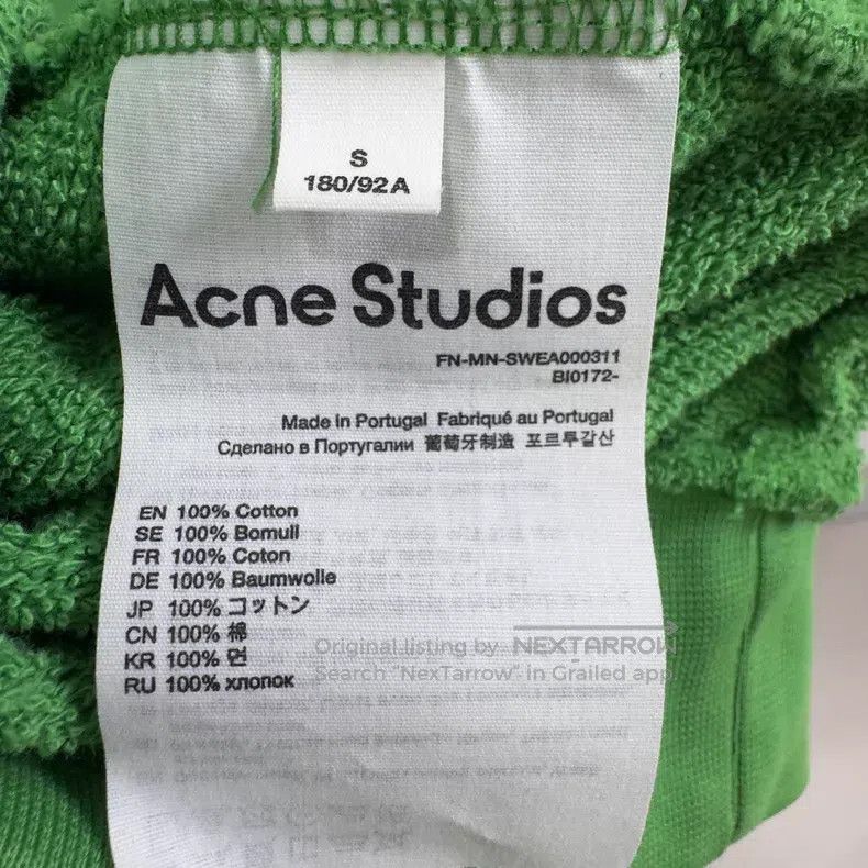Acne Studios Acne Studios Green Logo Hoodie Size US S / EU 44-46 / 1 - 3 Thumbnail