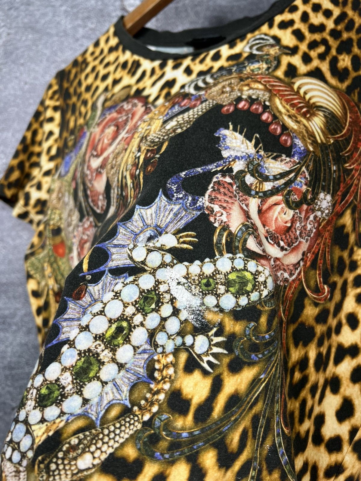 Just Cavalli Vintage Just Cavalli Leopand/Floral Print T-shirt Tee Size S / US 4 / IT 40 - 7 Thumbnail