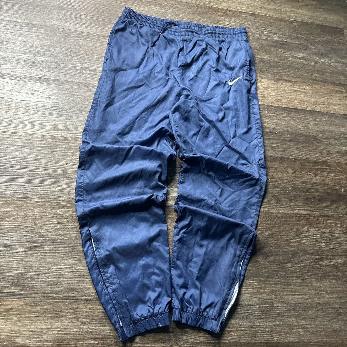 Nike Blue Nike track pants with elastic waistband drawstring Size US 32 / EU 48 - 1 Thumbnail