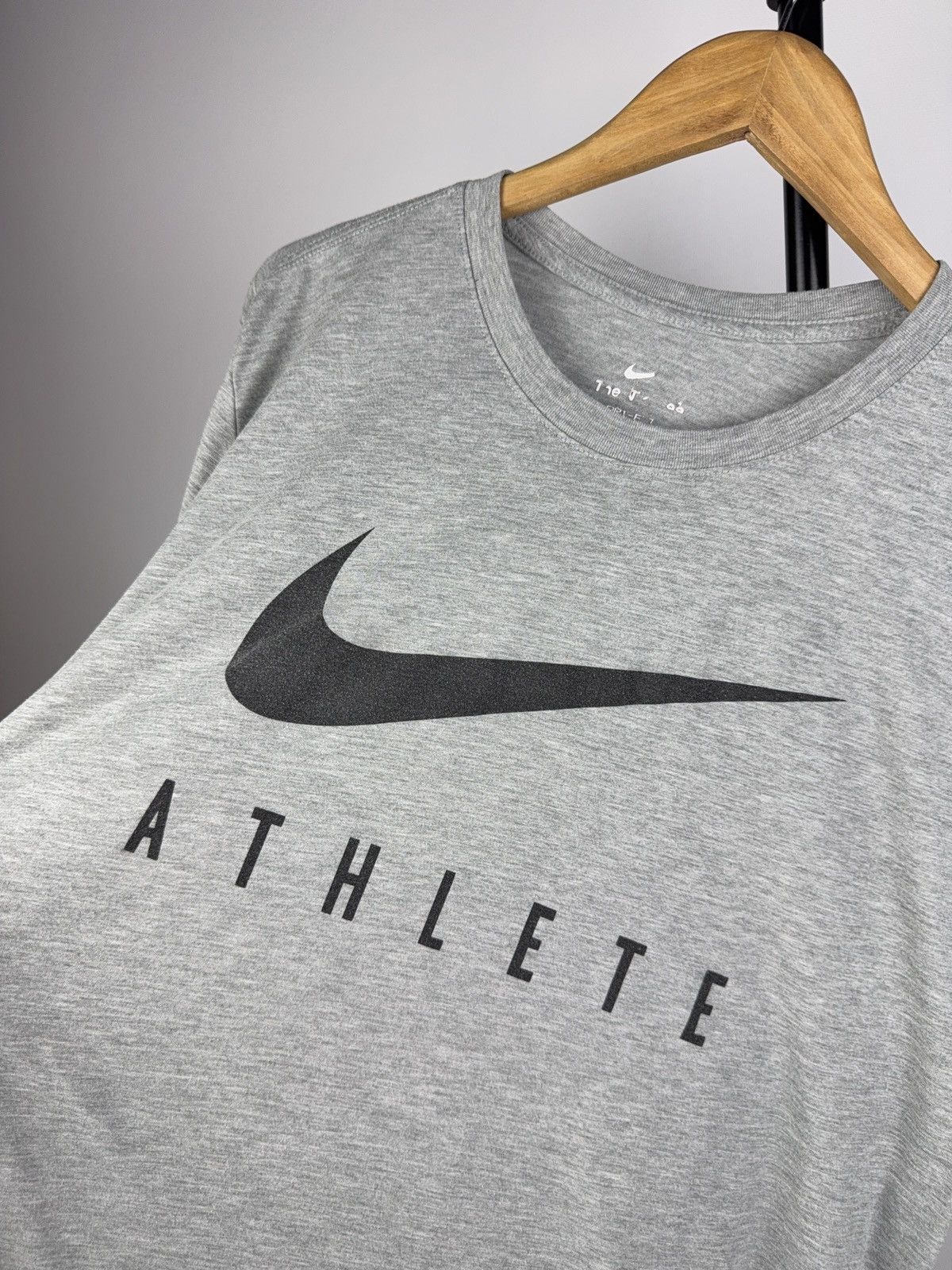 Nike 00s Nike Y2K Dri-FIT Big Logo Athlete Logo Tee Gray 2XL Size US XXL / EU 58 / 5 - 3 Thumbnail