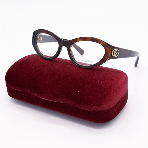Gucci NEW GUCCI GG1405O 002 HAVANA WOMEN EYEGLASSES GUCCI Size ONE SIZE - 2 Thumbnail