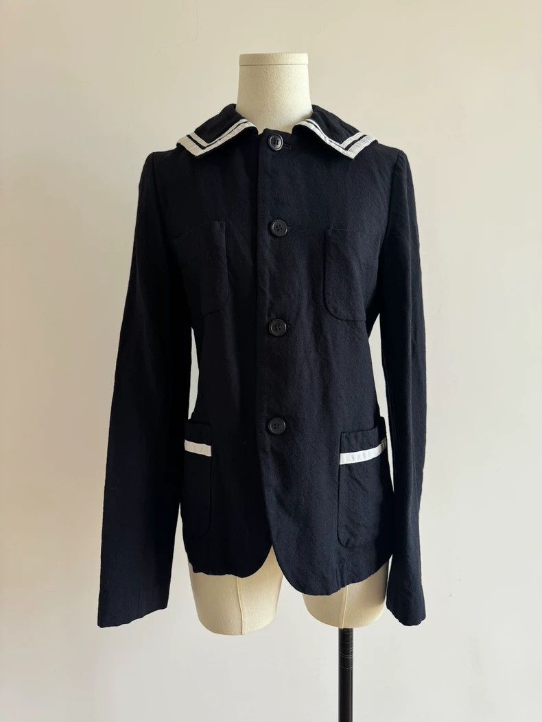 Comme des Garcons Comme des Garcons Navy collar coat Size XS / US 0-2 / IT 36-38 - 2 Thumbnail