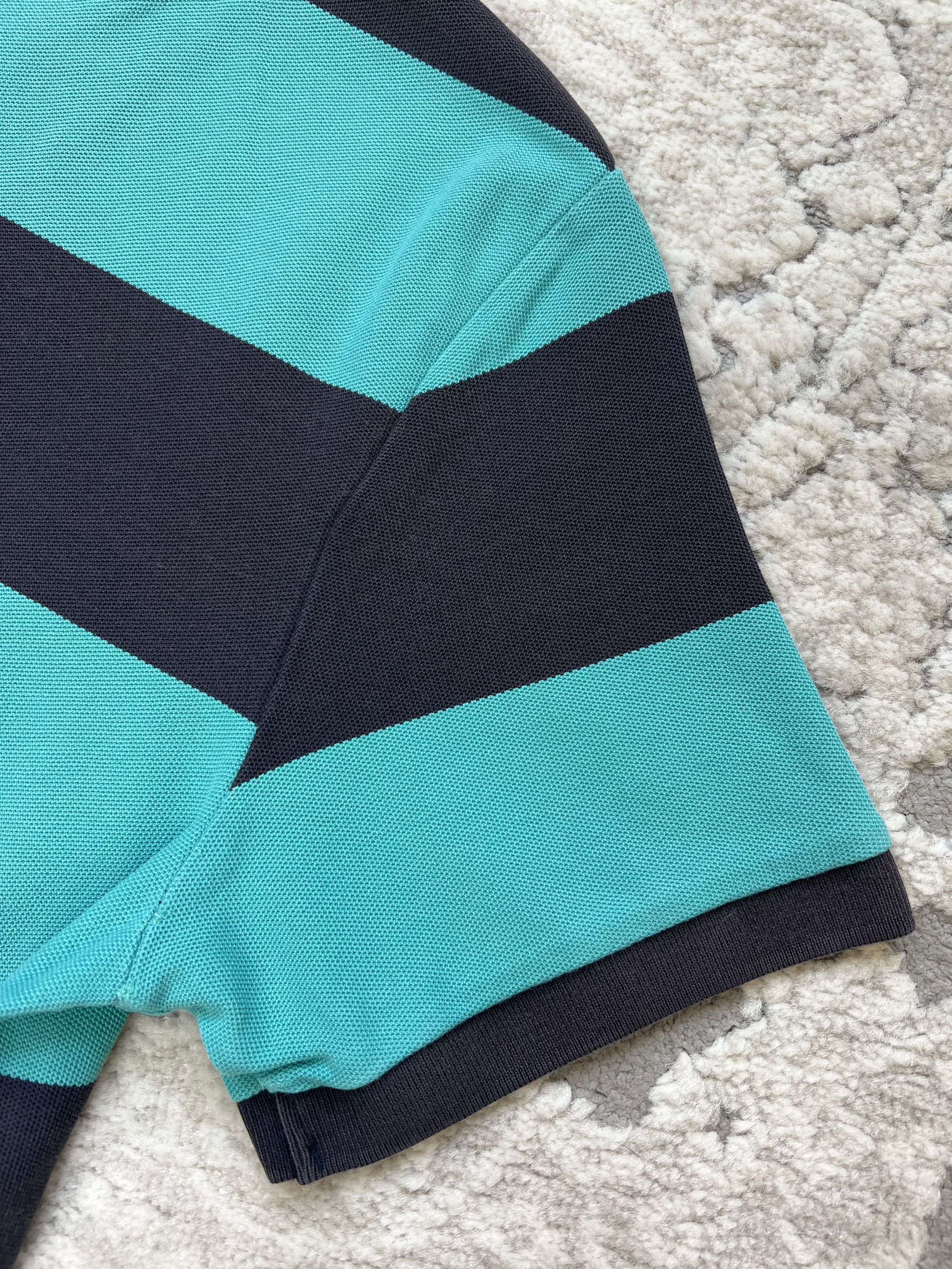 Nike Nike Striped Polo Shirt Teal Navy S/XS Size US S / EU 44-46 / 1 - 12 Thumbnail