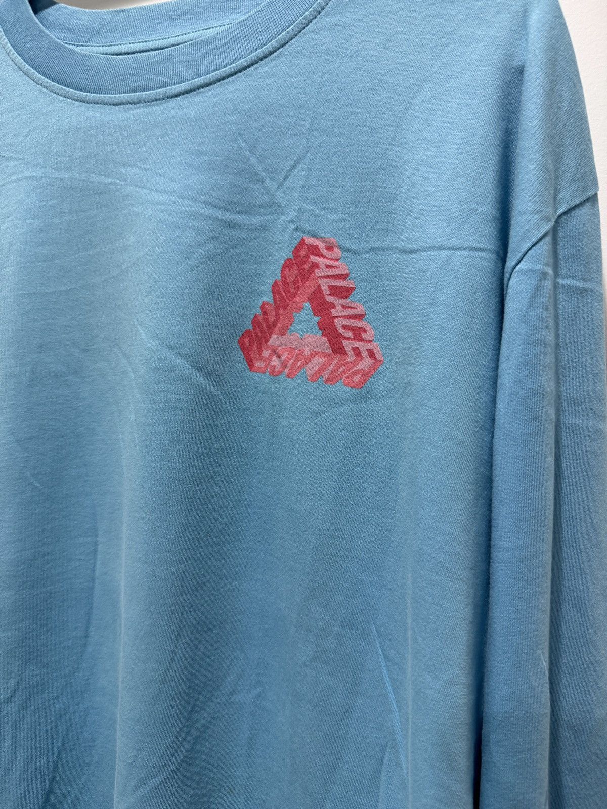 Palace Palace P-3D Triangle Aqua Blue LS Tee T Shirt Size L Size US L / EU 52-54 / 3 - 5 Thumbnail