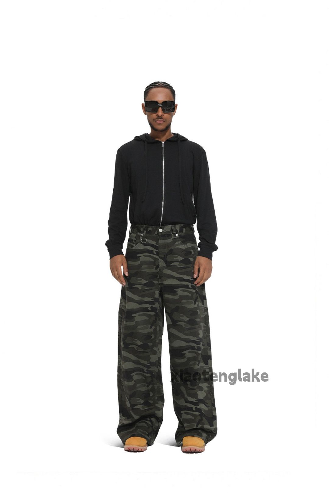 Vintage xz utility loose baggy skate hiphop flared camo pants Size US 30 / EU 46 - 5 Thumbnail