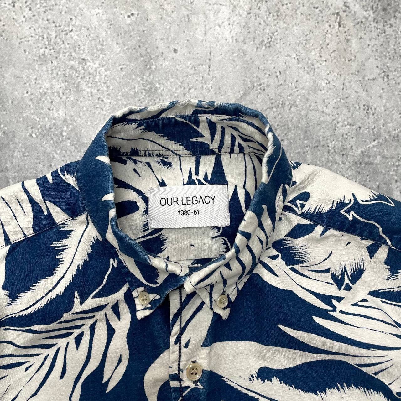 Our Legacy Our Legacy 1980-81 Floral Indigo Long Sleeve Shirt Size S Size US S / EU 44-46 / 1 - 4 Thumbnail