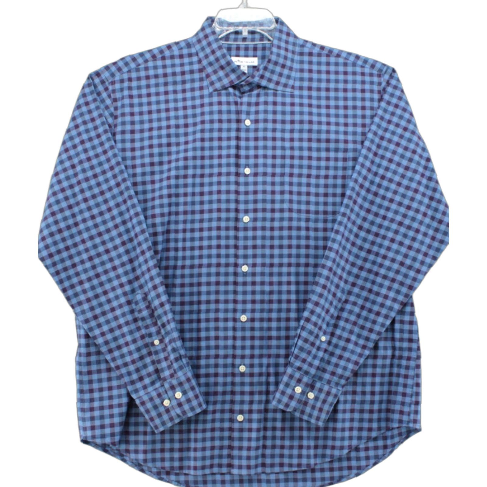 Peter Millar Peter Millar Shirt Men's XL Blue Gingham Plaid Stretch Button-Down Preppy Golfer Shirt Size US XL / EU 56 / 4 - 1 Thumbnail