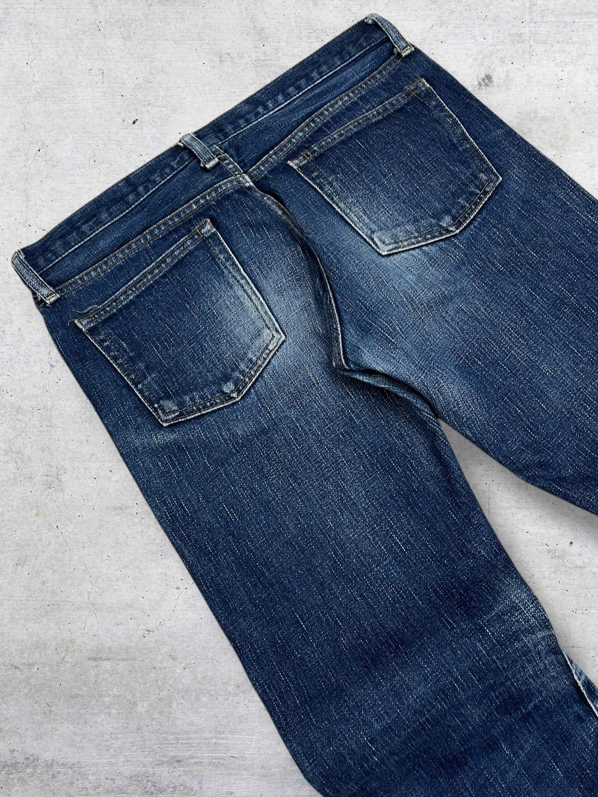 Beauty Beast VINTAGE GREEN 90S JAPAN DESIGNER SELVEDGE INDIGO ROCK DENIM Size US 32 / EU 48 - 15 Thumbnail
