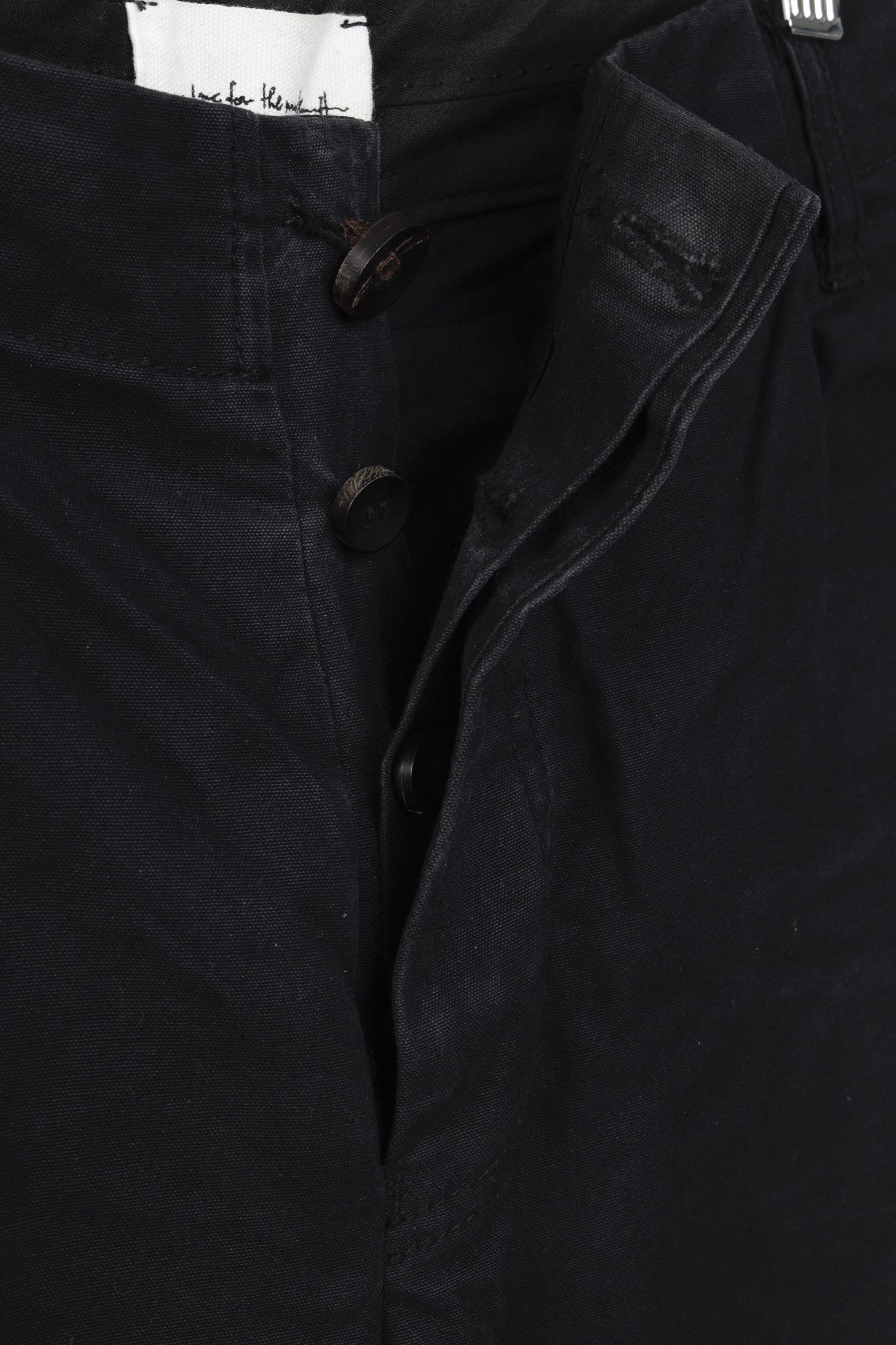 Other Song for the Mute SS/13 Black Curved-Leg Trousers Size 31" - 9 Thumbnail