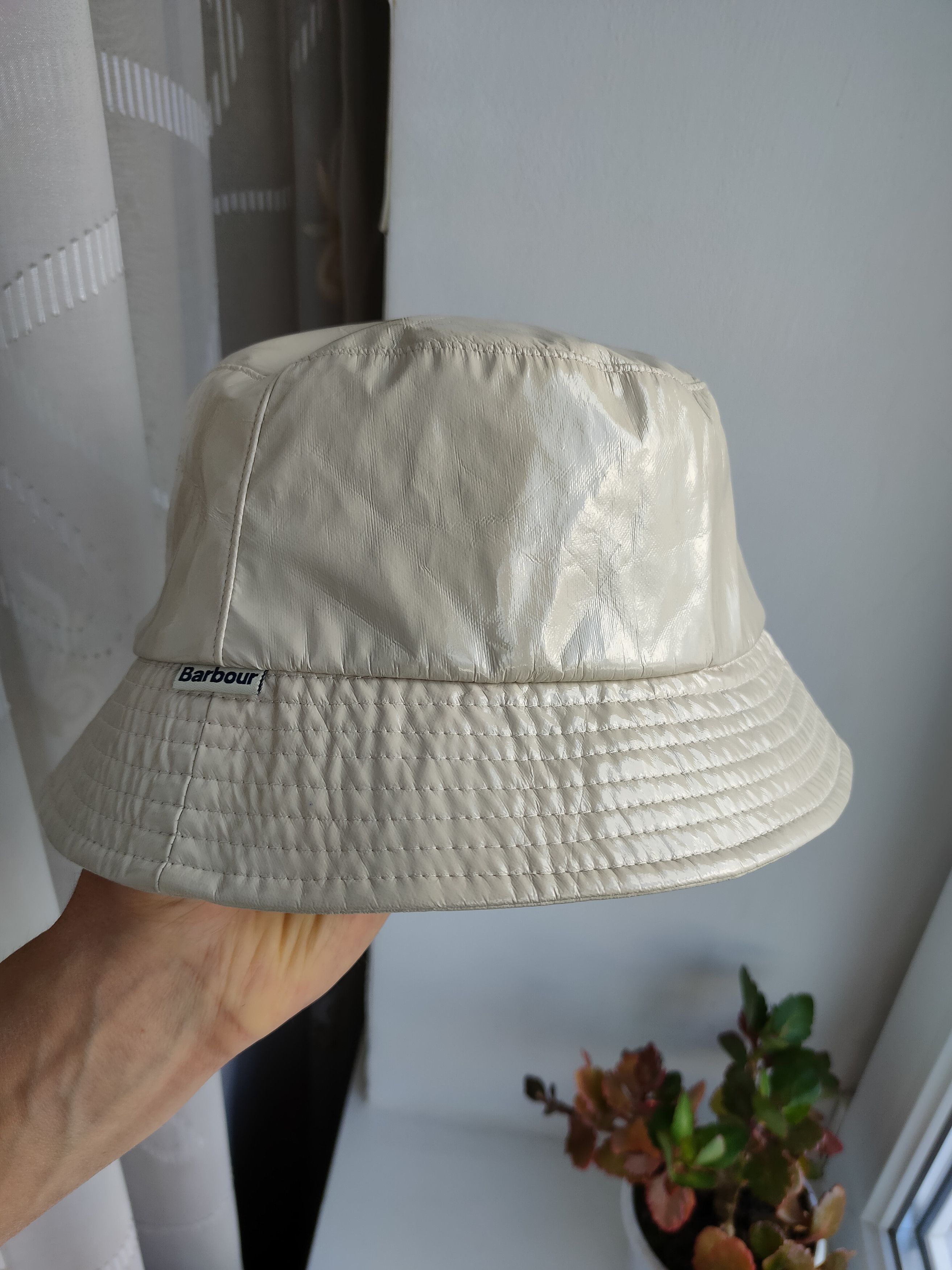 Barbour Barbour Women's Patent Bucket Hat Glossy Tartan Lined Cap S Size ONE SIZE - 8 Thumbnail