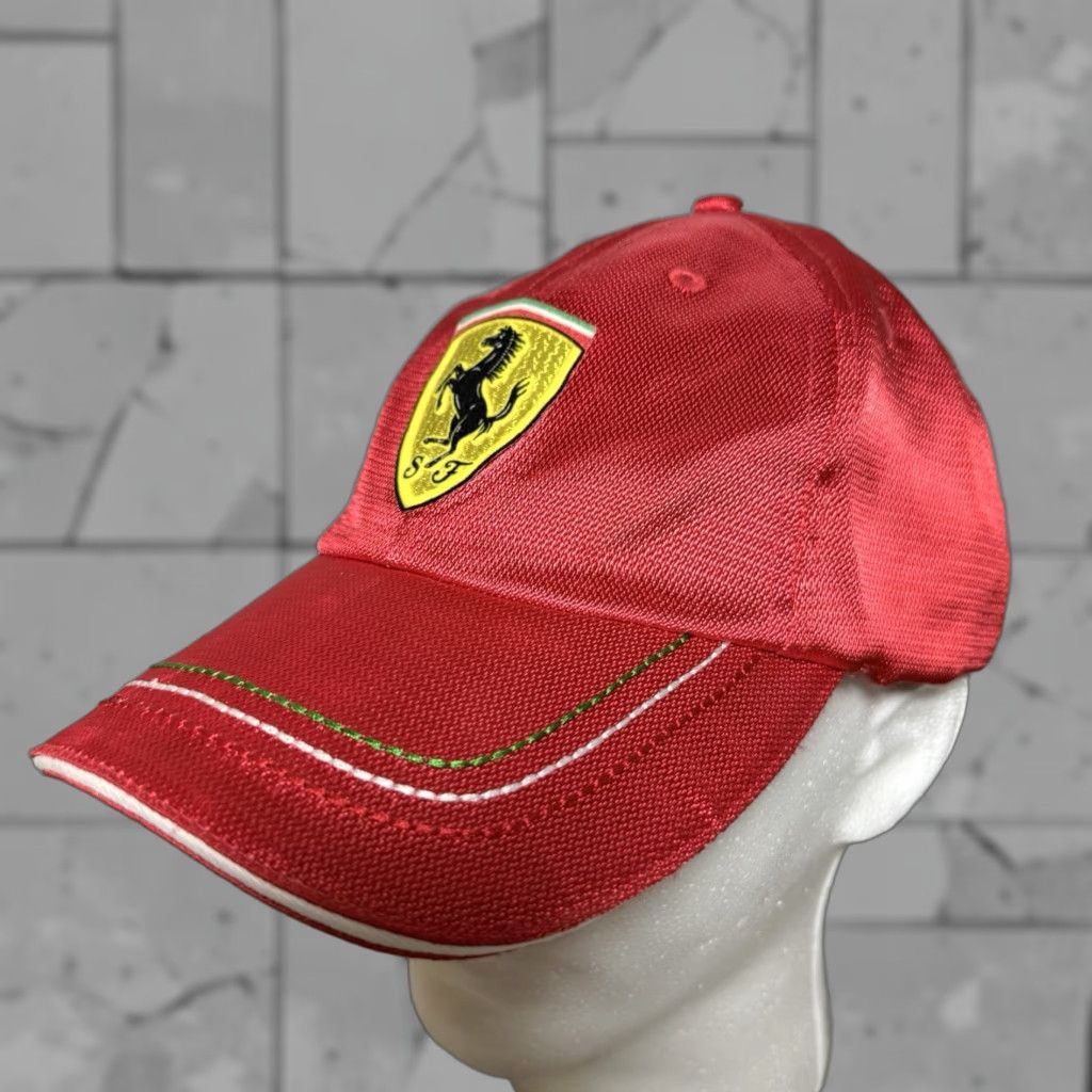 Ferrari VINTAGE Ferrari Red Polyester Adjustable Cap One Size Men Baseball Cap Adjustable Red Ferrari Mens Footballstyle? Size ONE SIZE - 1 Thumbnail