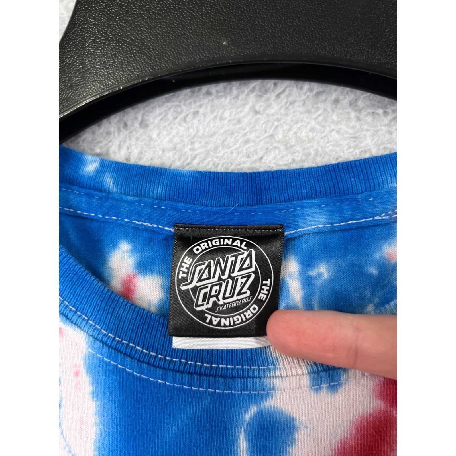 Vintage Santa Cruz Shirt Women Large Red White Blue Tie Dye USA Skate Skateboard Crew Shirt Women M Red Santa Cruz Tie Dye USA Skateboard Crew Size M / US 6-8 / IT 42-44 - 5 Thumbnail
