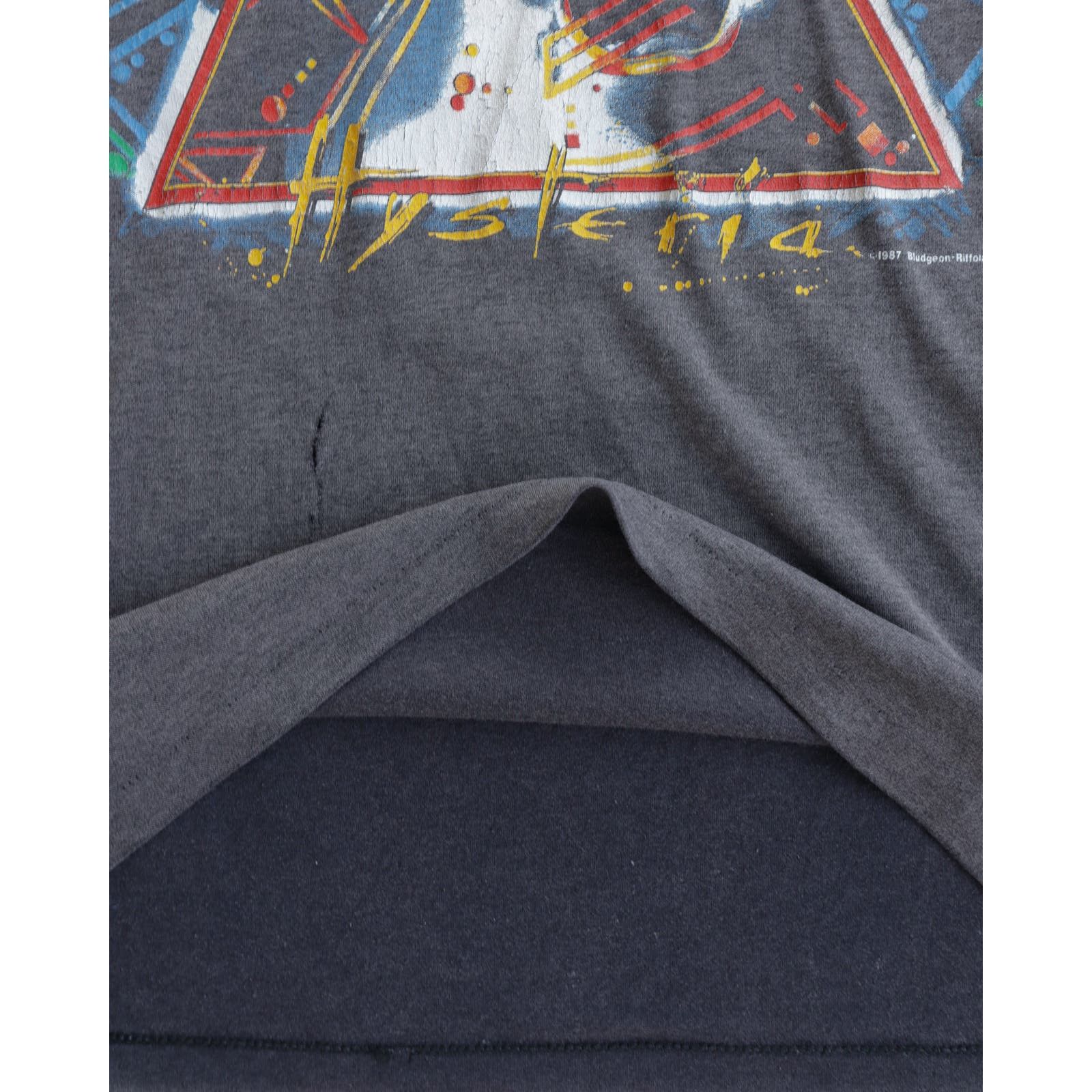 Band Tees Vintage 80s Def Leppard Hysteria Tour Faded Black Tee - L Size US L / EU 52-54 / 3 - 6 Thumbnail