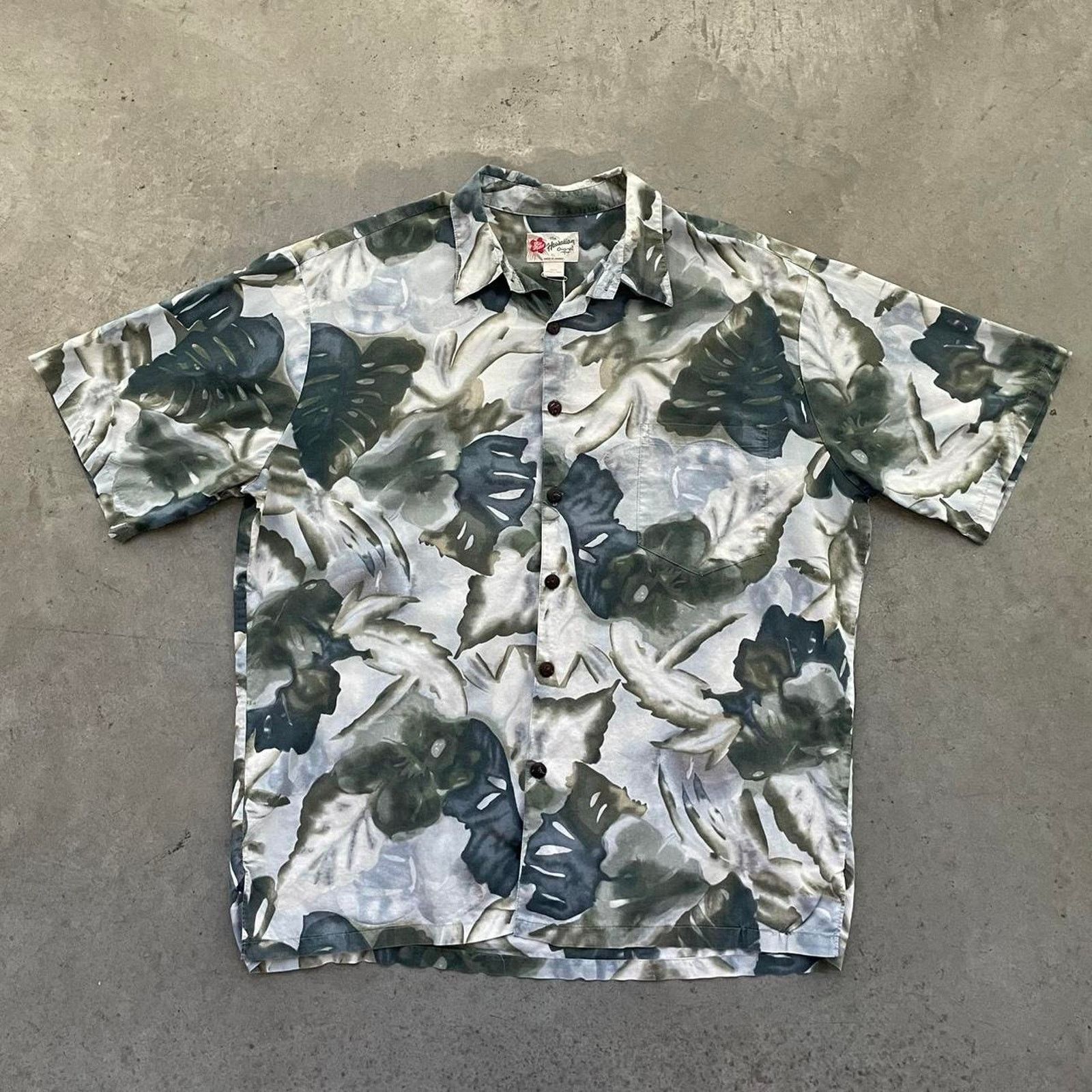 Vintage Vintage Green Floral Hawaiian Shirt Size US XL / EU 56 / 4 - 1 Thumbnail