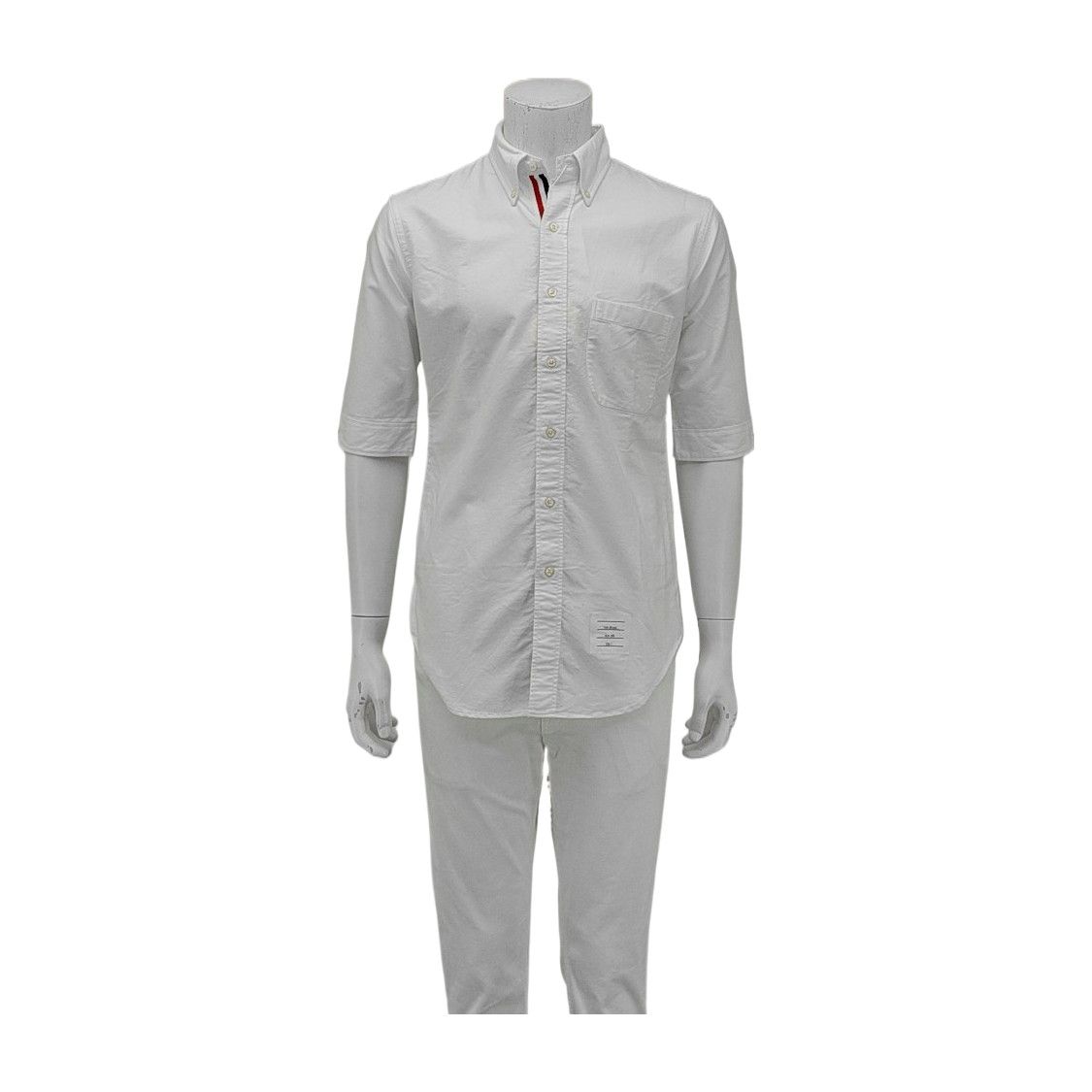 Thom Browne Thom Browne White Cotton Short Sleeve Shirt 2 Size US M / EU 48-50 / 2 - 1 Thumbnail