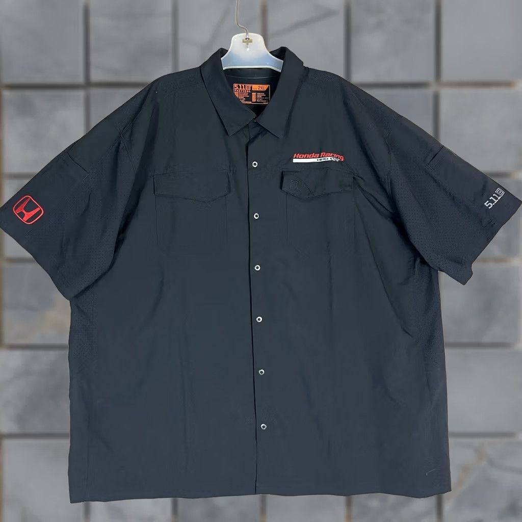 Vintage 5.11 Tactical Shirt Mens 2XL Black Short Sleeve Honda Racing Embroidered Logo Size US XXL / EU 58 / 5 - 1 Thumbnail