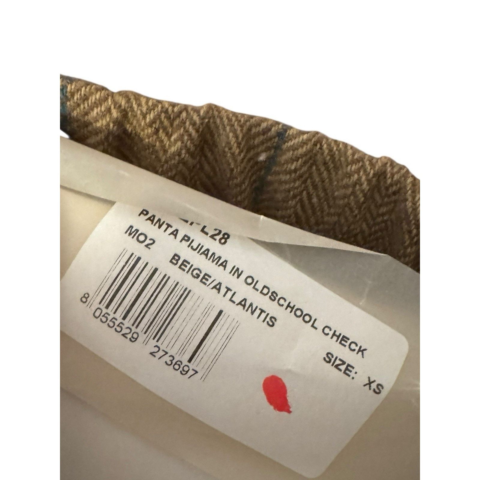 Other Weili Zheng NEW Wide Leg Trousers Check Herringbone Tan Size 26" / US 2 / IT 38 - 8 Thumbnail
