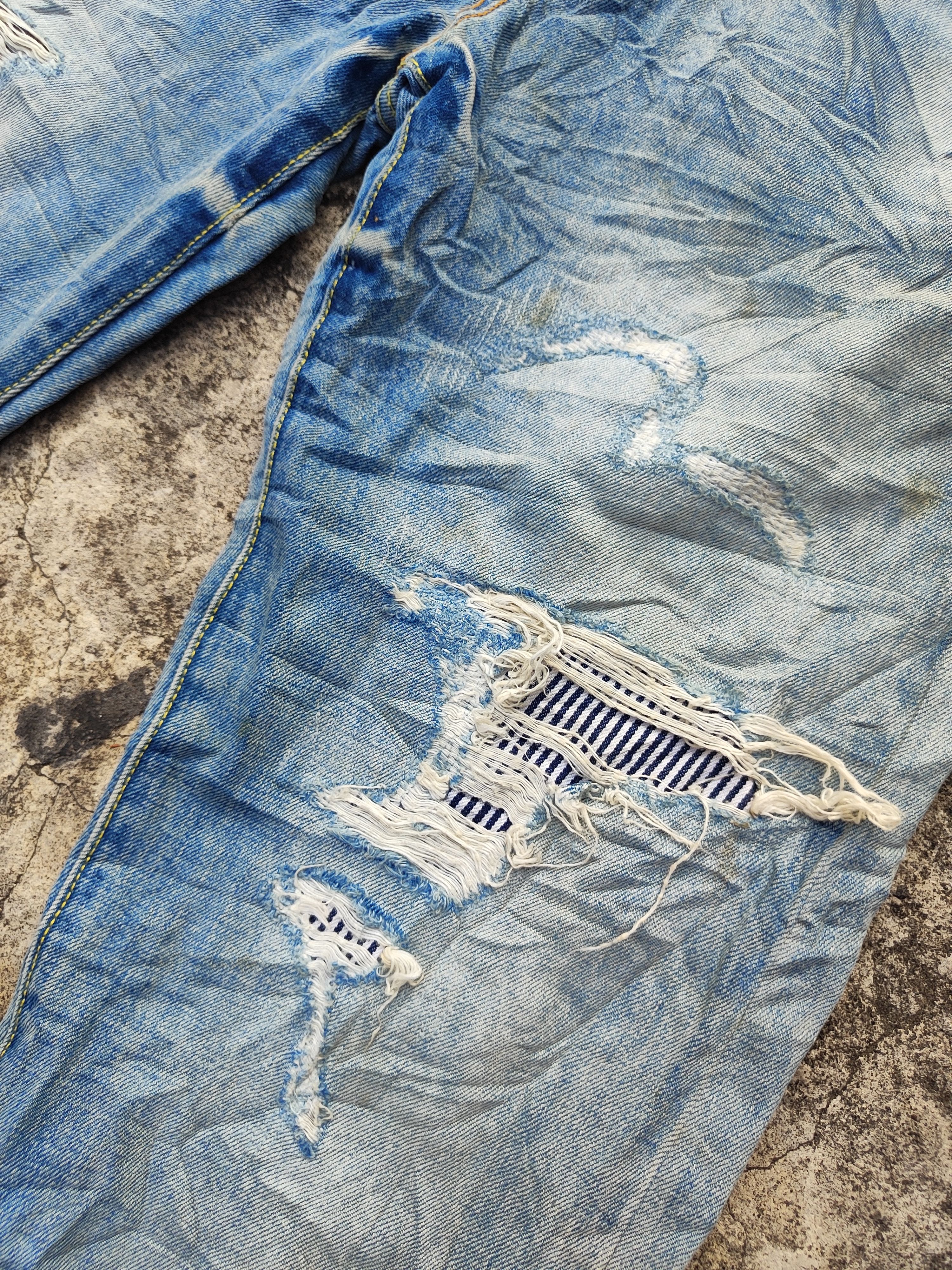 Evisu Evisu Selvedge Ripped Size US 33 - 3 Thumbnail