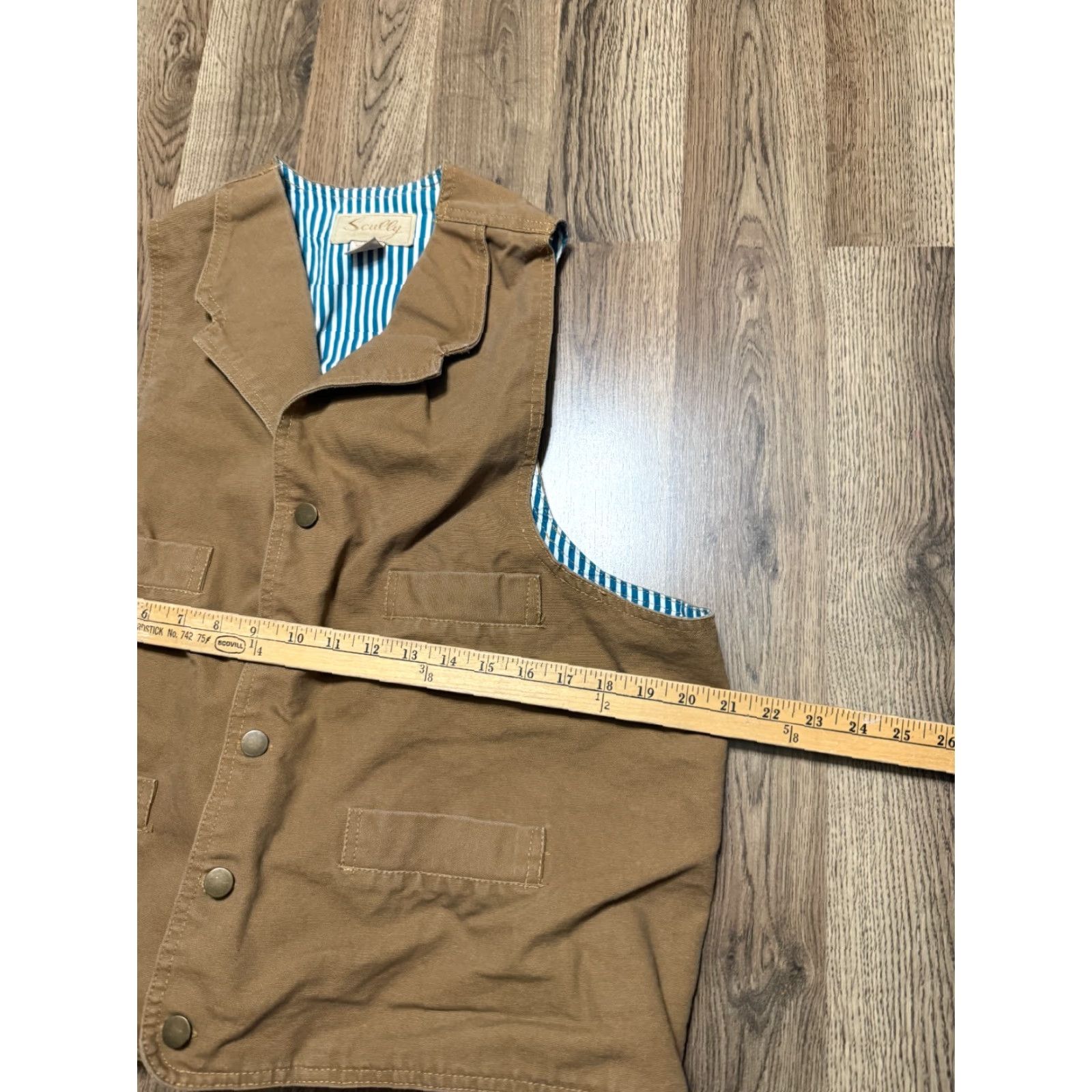 Scully VINTAGE Scully Jacket Women XL Brown Khaki Vest Button Up Shirt Size XL / US 12-14 / IT 48-50 - 5 Thumbnail