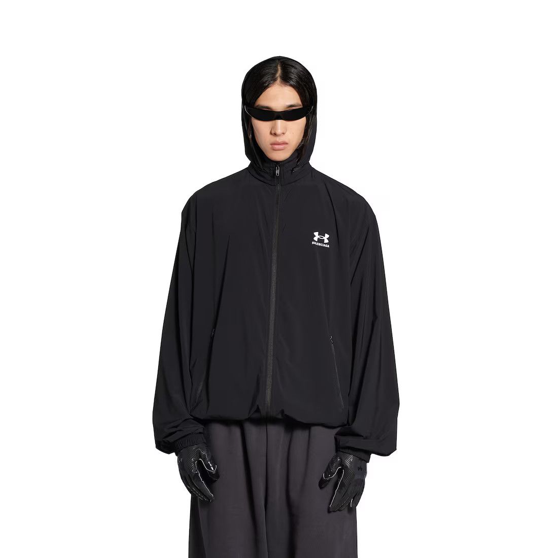 Balenciaga × Under Armour o1s1wg110425 Under Armour® Winbreaker Jacket in Black Size US S / EU 44-46 / 1 - 1 Thumbnail