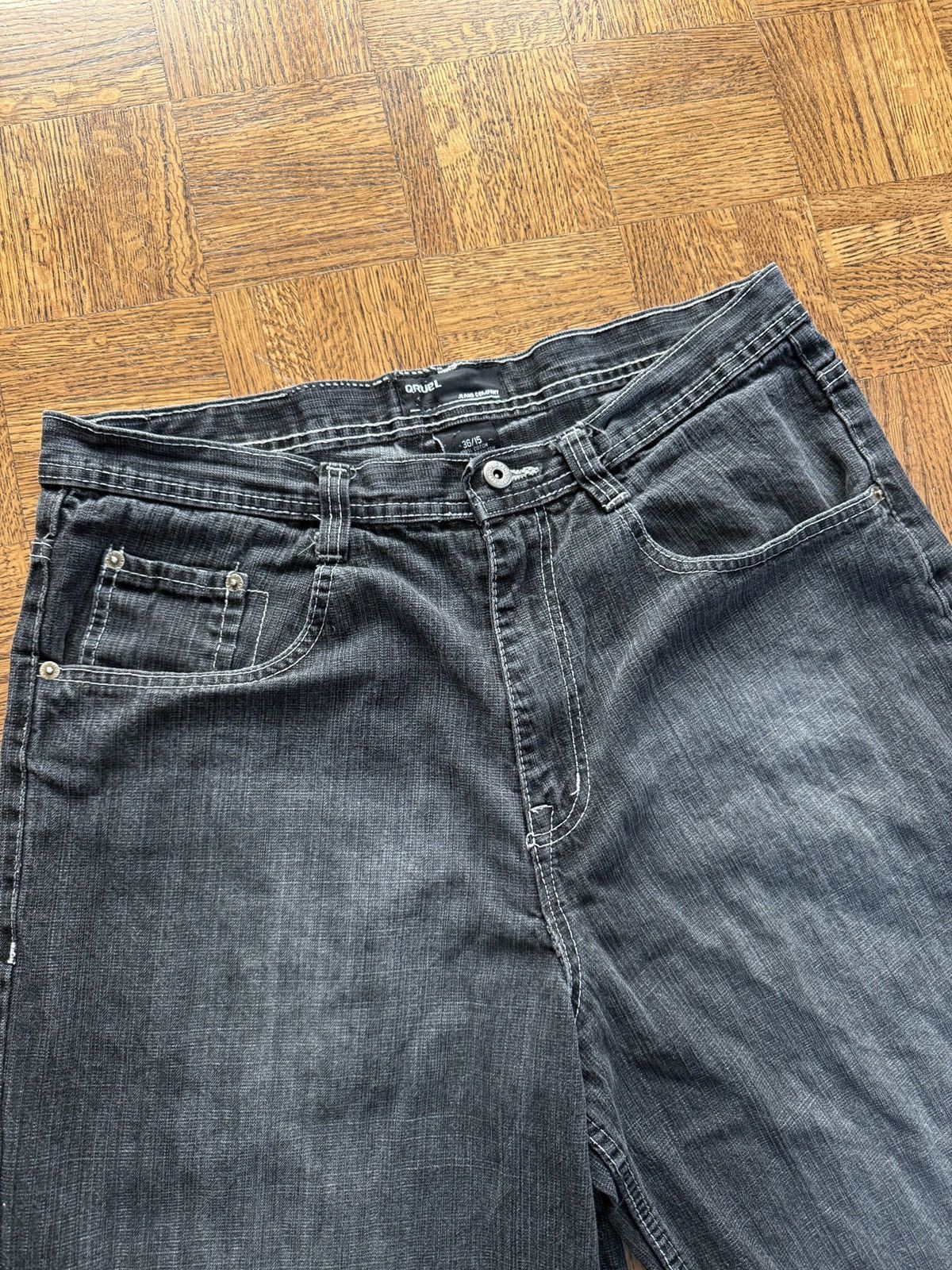 Vintage Vintage Qruel Faded Baggy Denim Jean Shorts Size US 36 / EU 52 - 4 Thumbnail