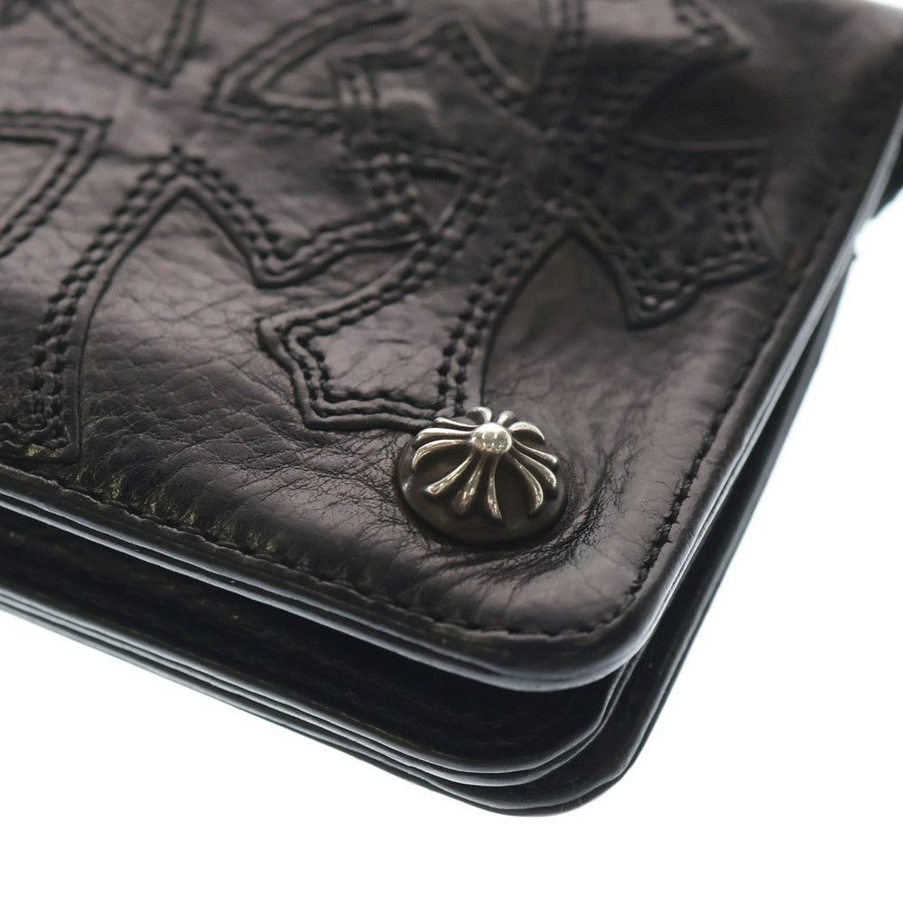 Chrome Hearts Chrome Hearts 1ZIP Leather Wallet with Cross Patch Size ONE SIZE - 6 Thumbnail
