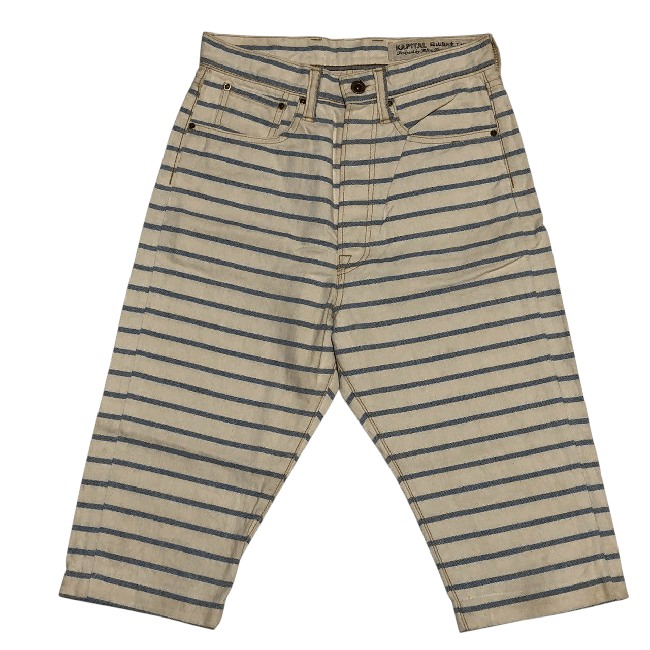 Kapital Kapital Striped Cropped Denim Pants Size US 28 / EU 44 - 1 Thumbnail