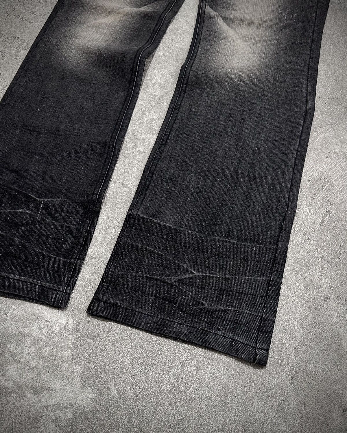 Japanese Brand Lowbox Black Washed Flare Jeans Lgb Style Size US 30 / EU 46 - 5 Thumbnail