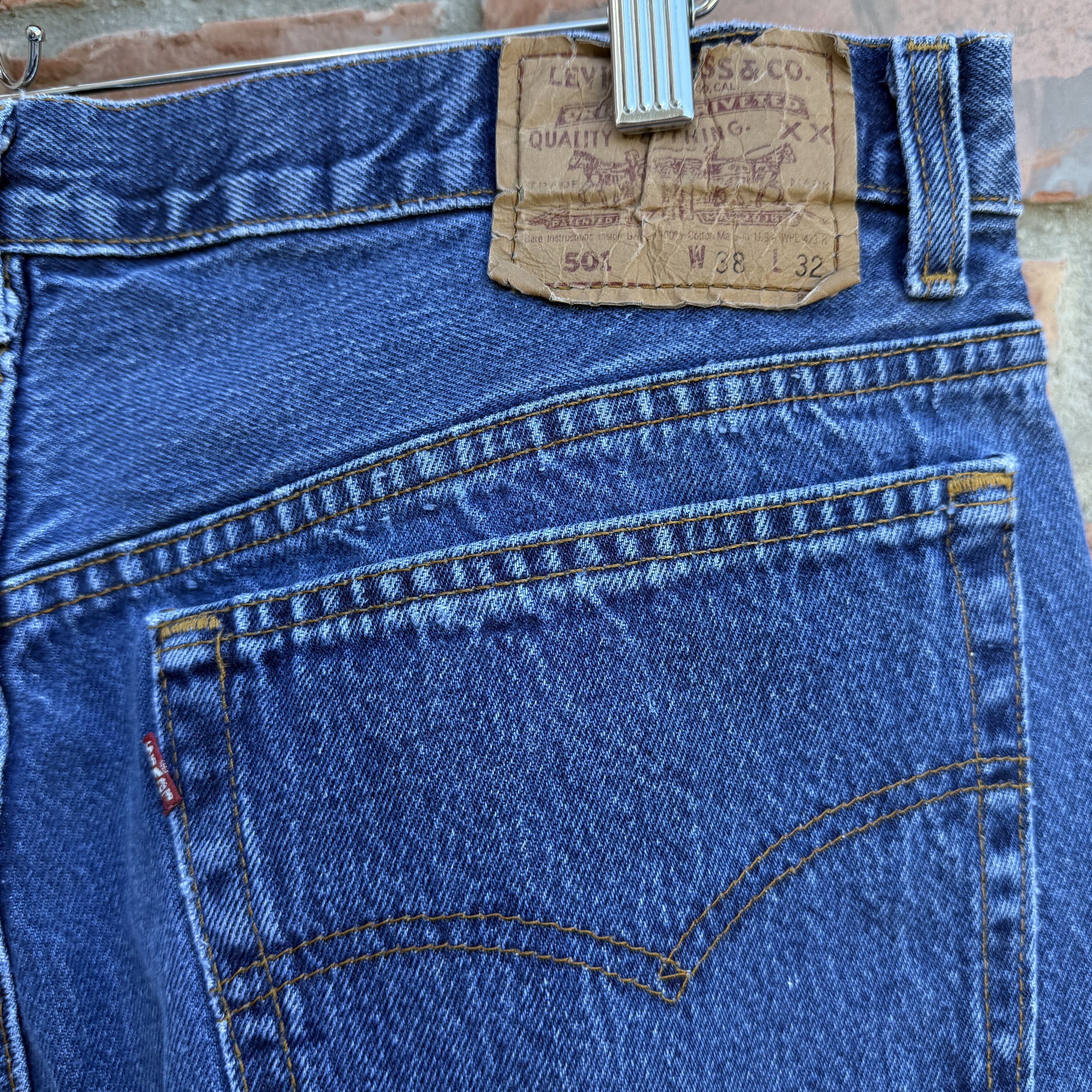Levi's Vintage 90s Levis 501 Blue Button fly Denim Jeans Size US 36 / EU 52 - 3 Thumbnail