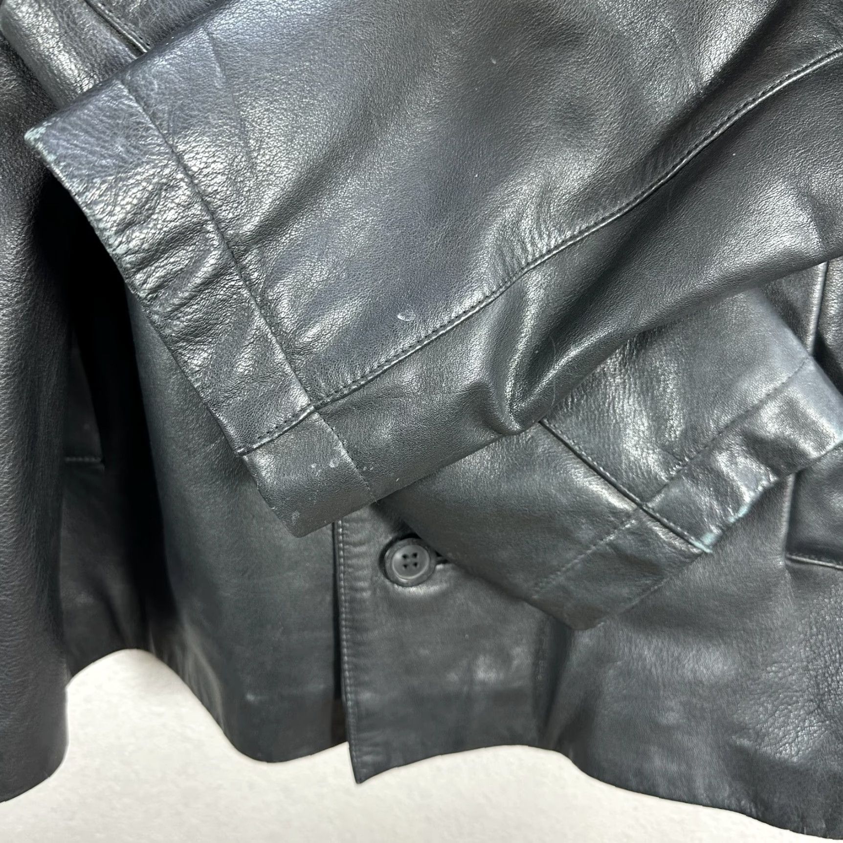 Guess GUESS Leather Jacket Mens XL Black Leather Blazer Lined Pockets Classic Sz XL Size US XL / EU 56 / 4 - 6 Thumbnail