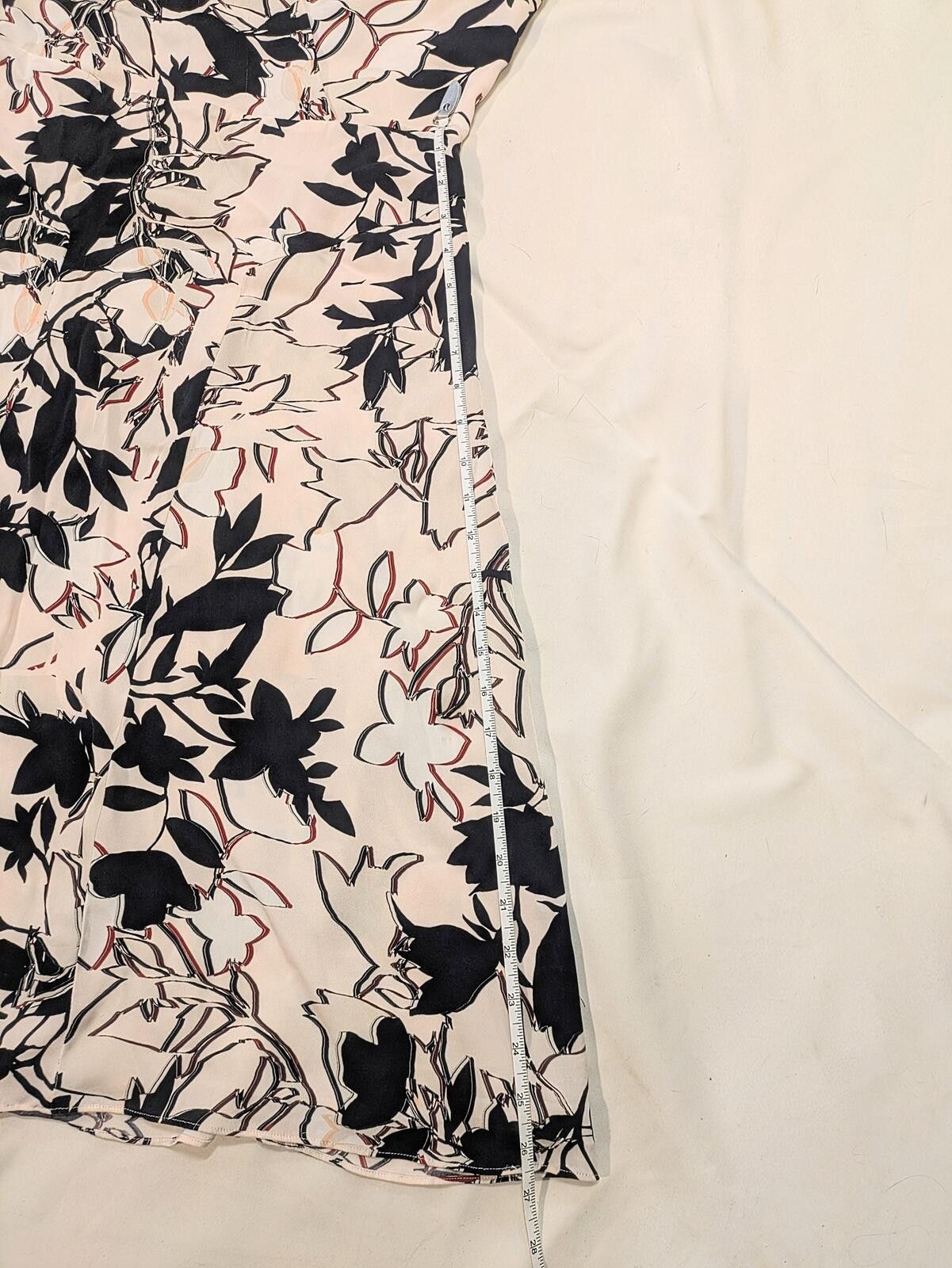 Other Classiques Entier White Black Floral Silk Dress Size 6 Size M / US 6-8 / IT 42-44 - 4 Thumbnail